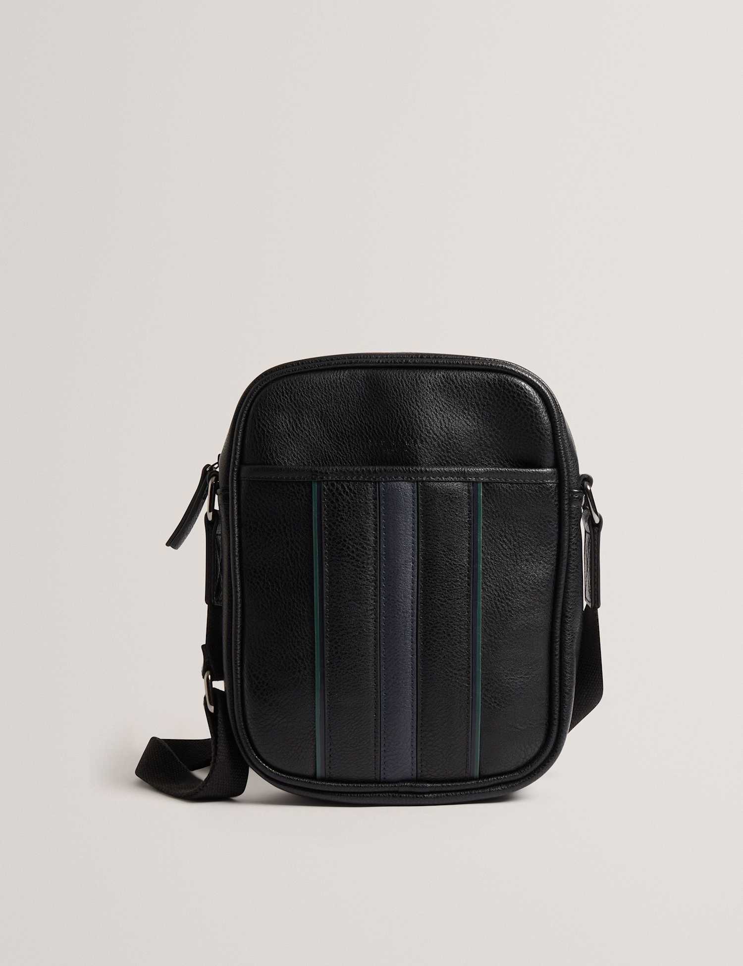Ted Baker Stripe Cross Body Bag Black