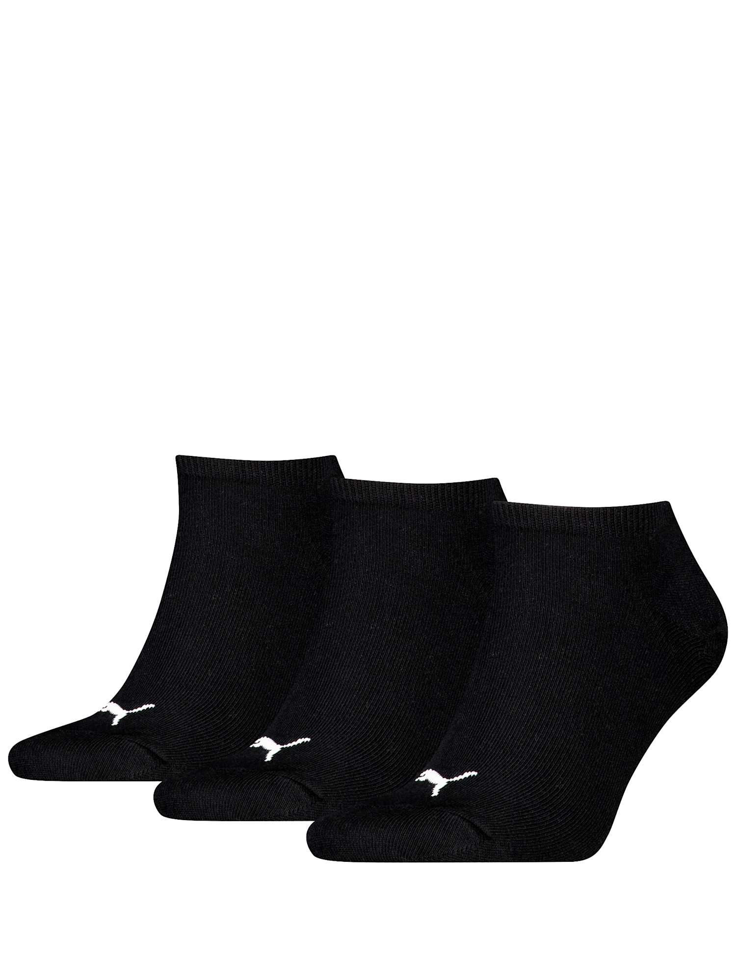 Puma 3 Pack Unisex Sneaker Cotton Rich Trainer Socks Black