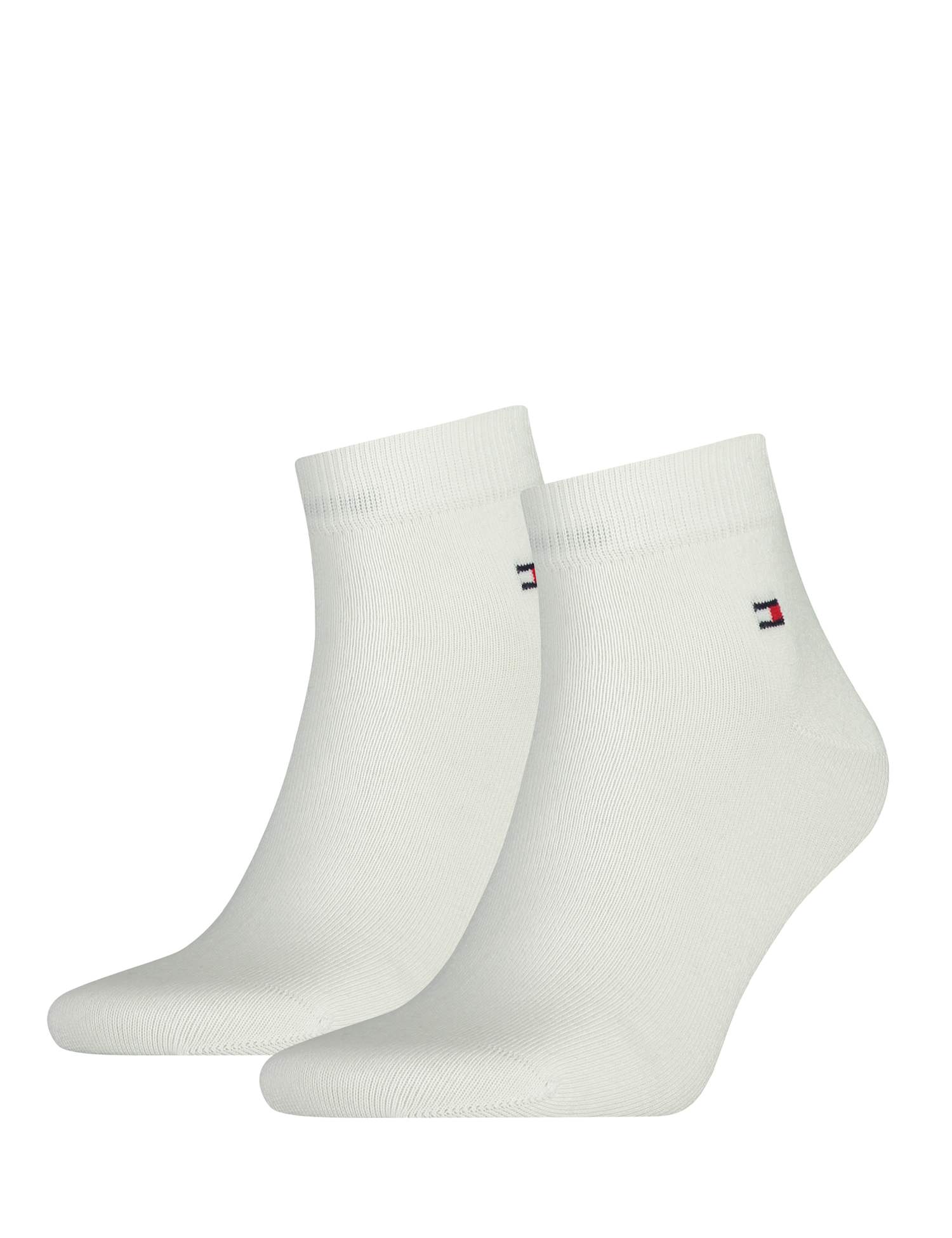 Tommy Hilfiger 2 Pack Cotton Rich Quarter Socks White