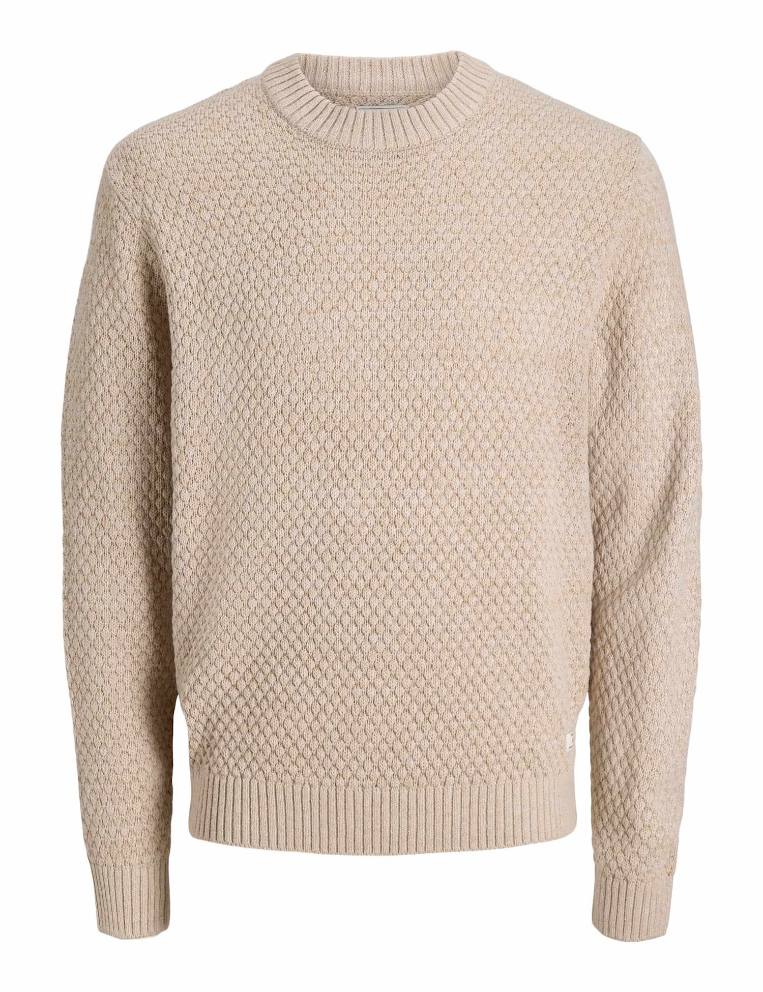 JACK & JONES Structured Crew Neck Jumper Beige
