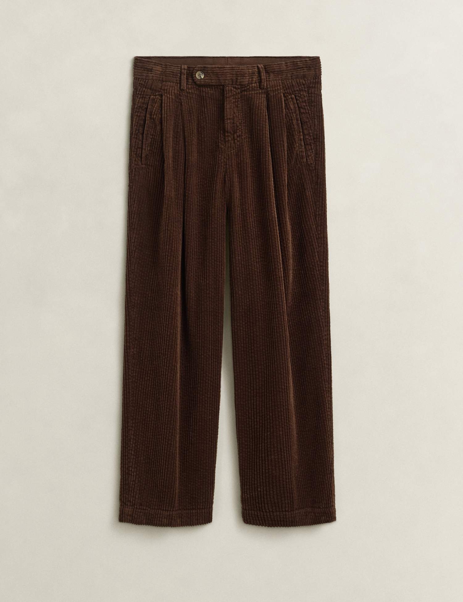 GANT Regular Fit Cotton Rich Corduroy Chinos Brown