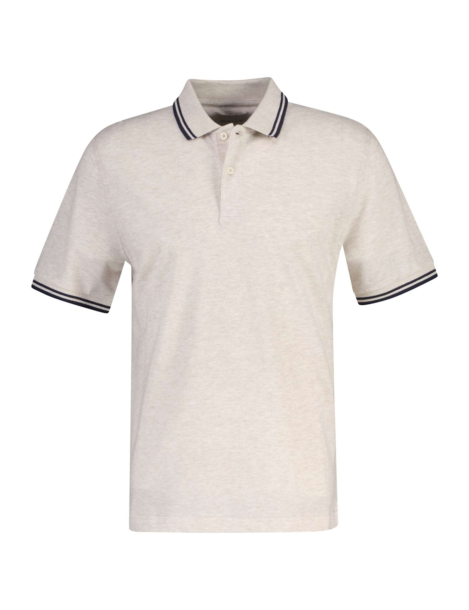 GANT Pure Cotton Tipped Polo Shirt Oatmeal