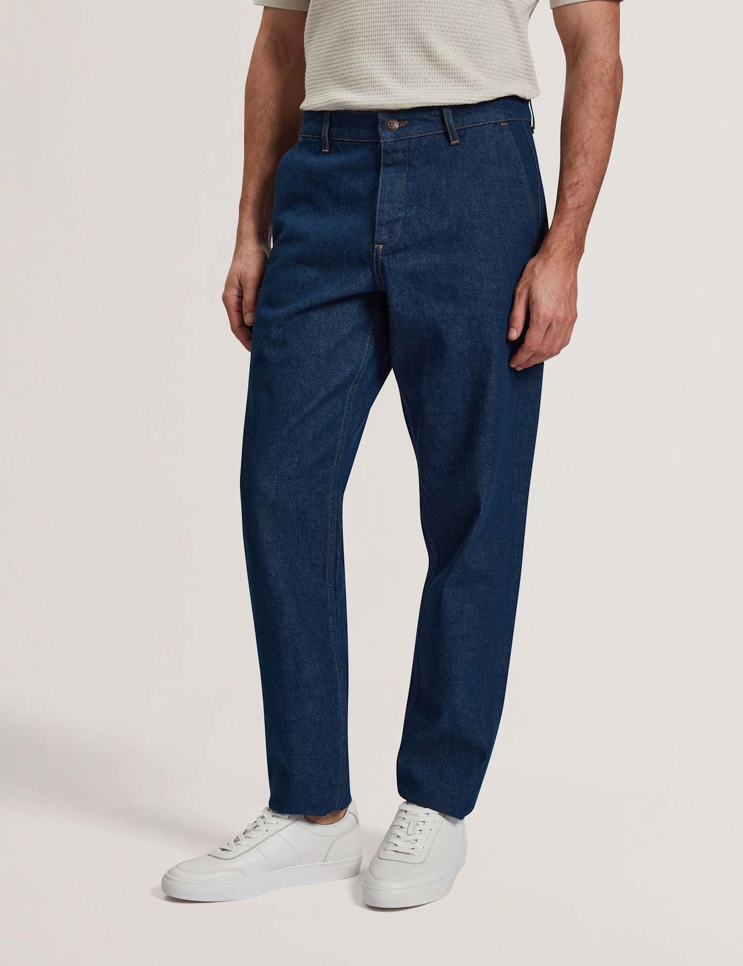Ted Baker Straight Fit Pure Cotton Jeans Blue