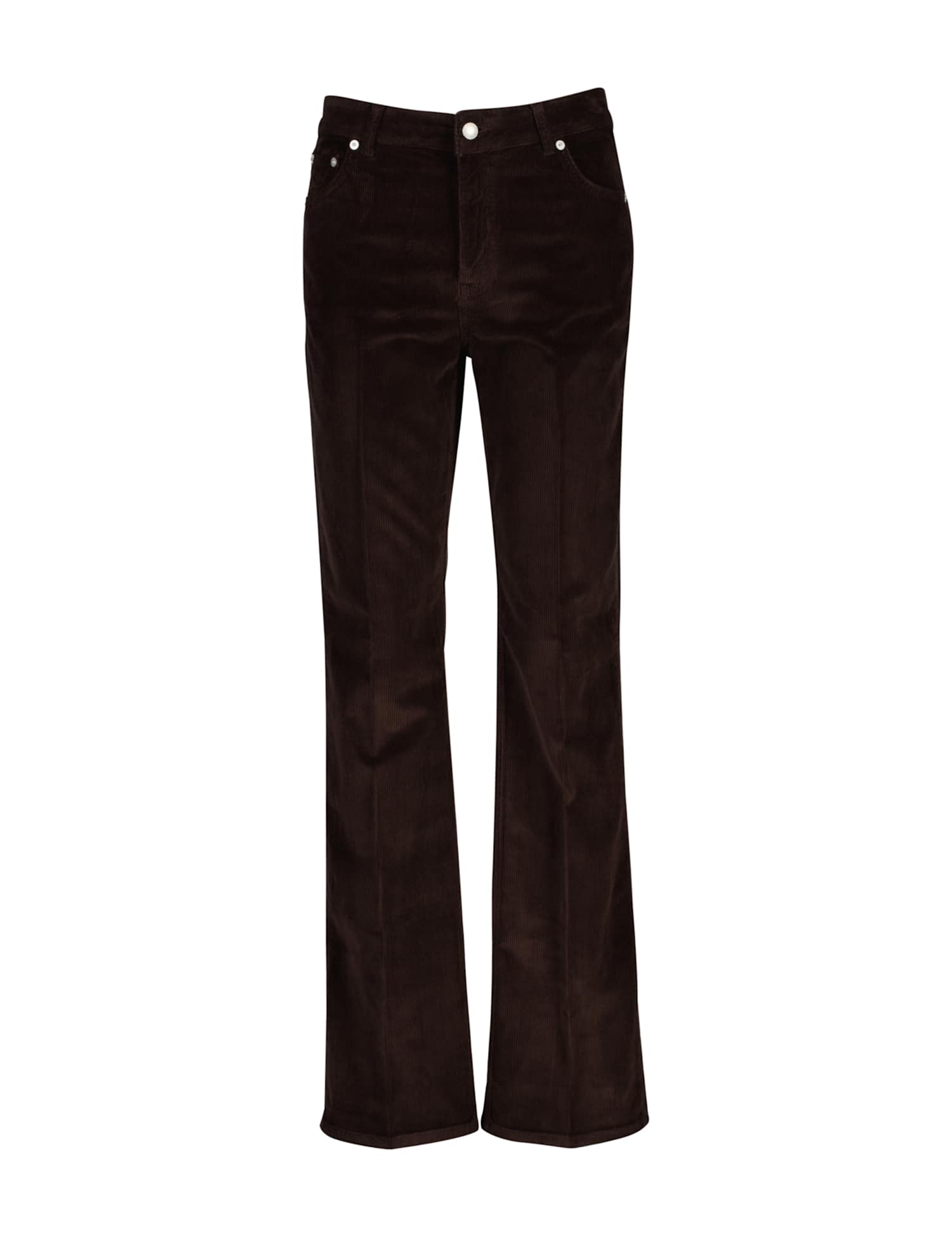 GANT Corduroy Mid Rise Flared Jeans Brown