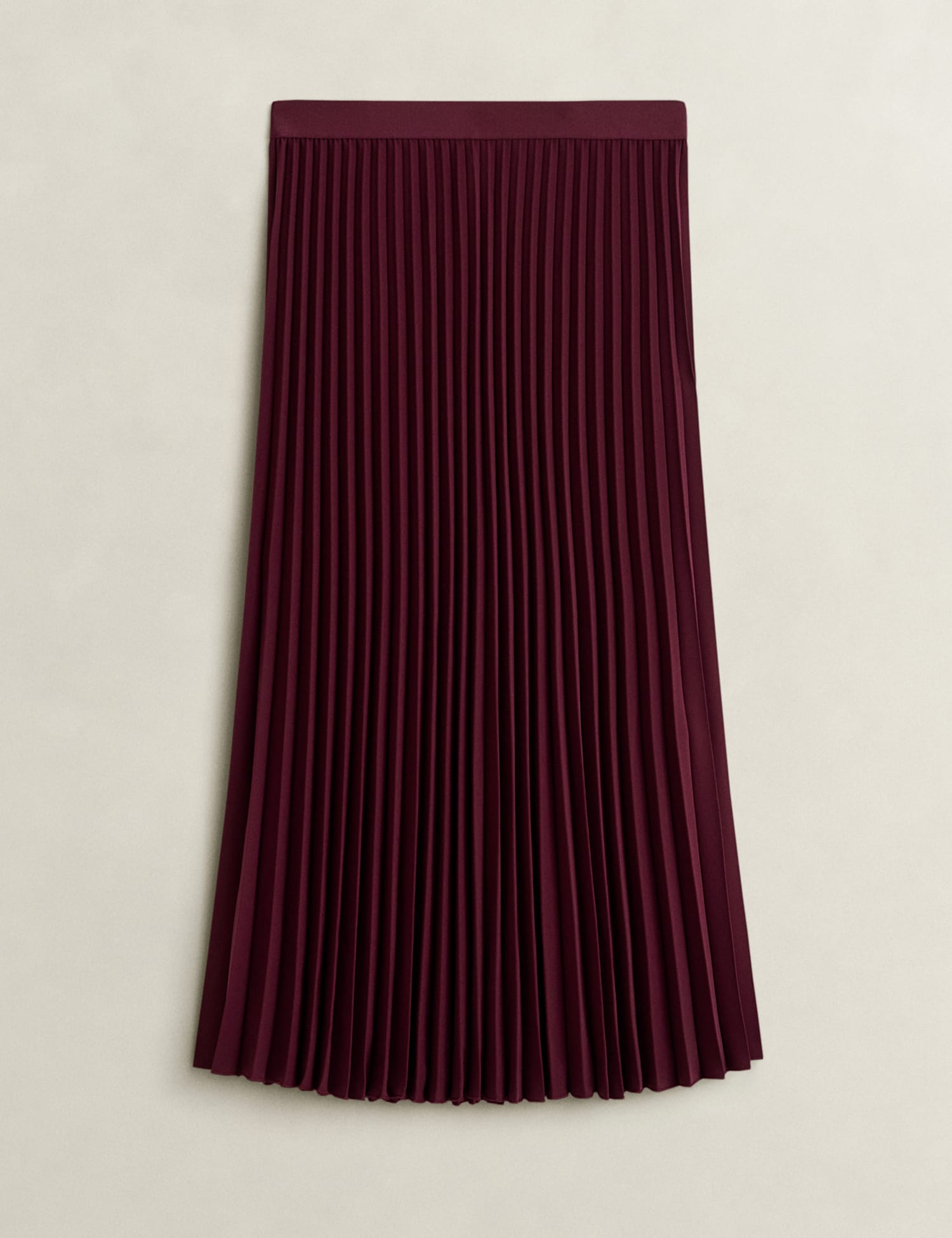 GANT Pleated Midi Skirt Burgundy