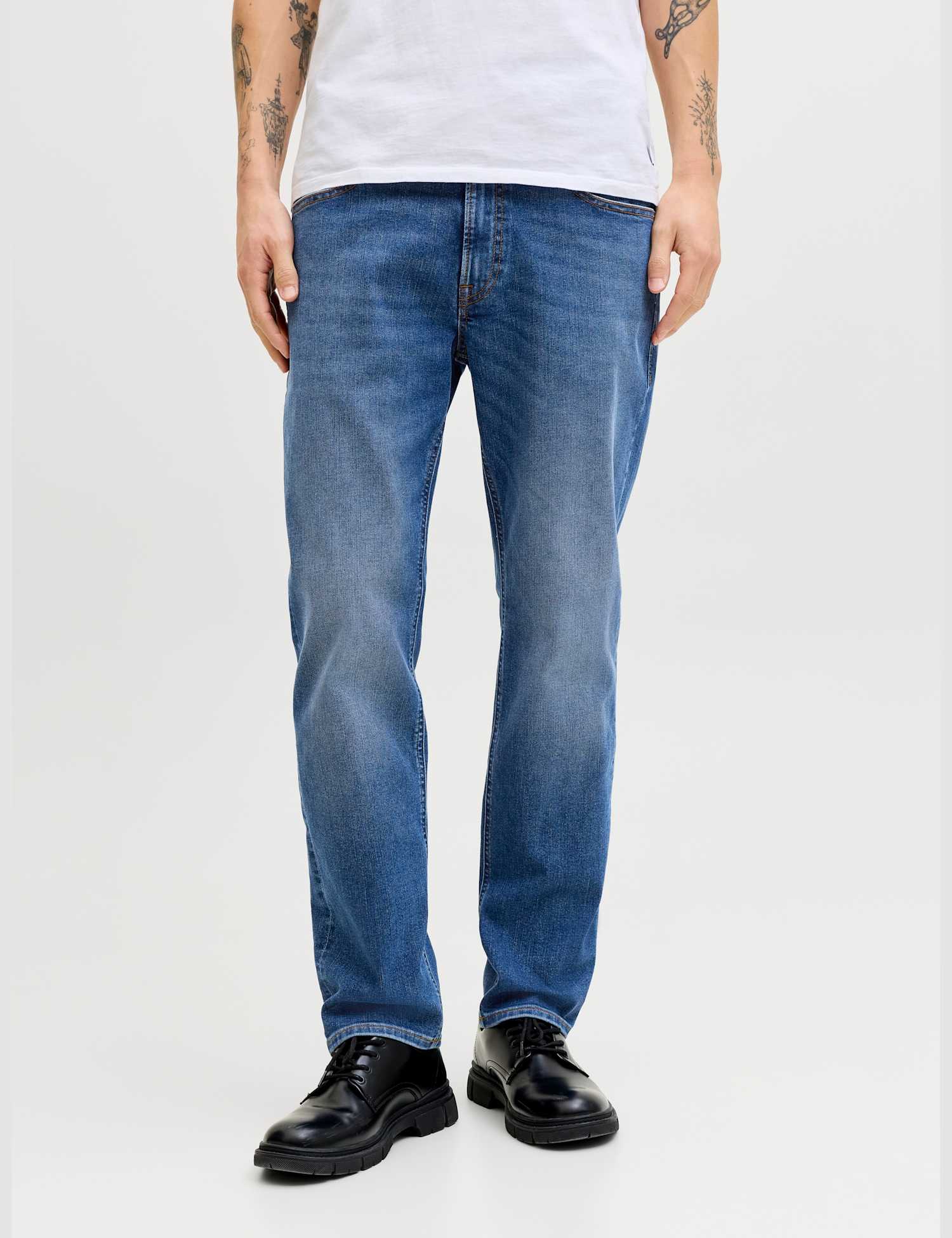 JACK & JONES Regular Fit Cotton Rich Jeans Blue Denim