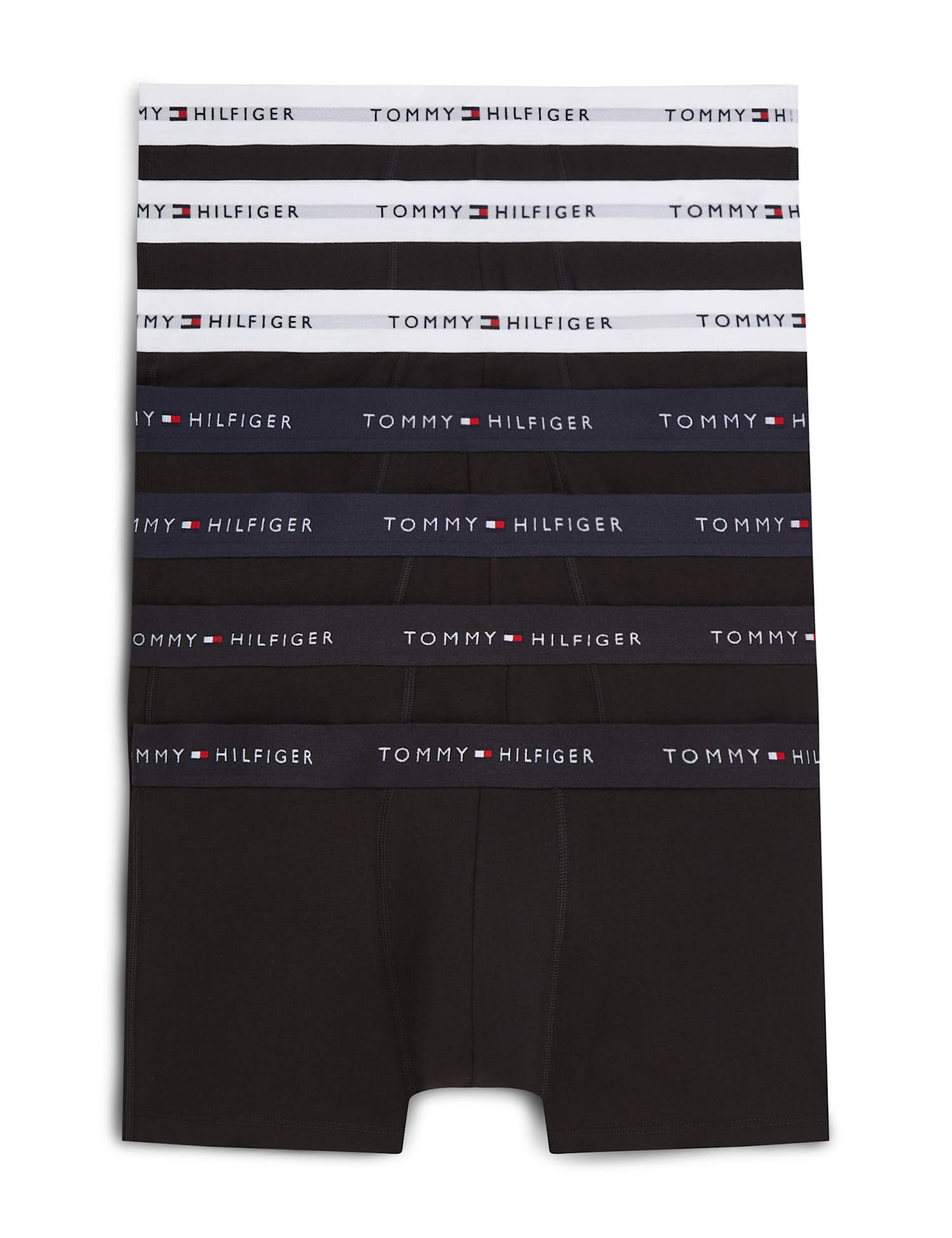 Tommy Hilfiger 7 Pack Signature Cotton Rich Trunks White Mix