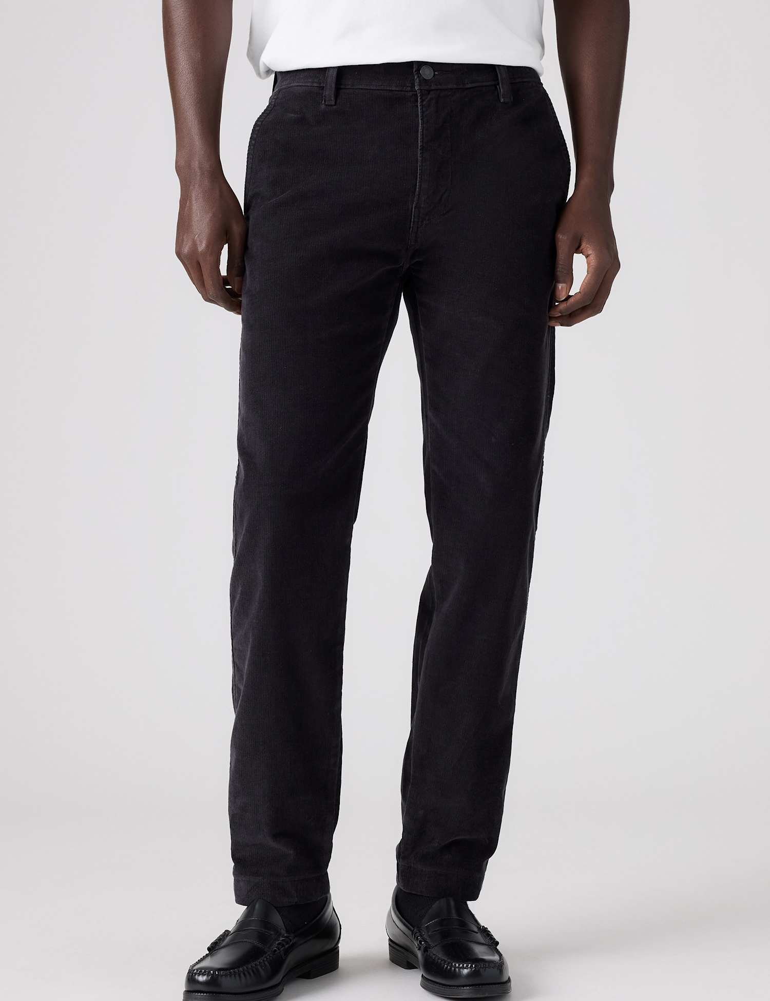 Levi's Tapered Fit Corduroy Chino Trousers Black