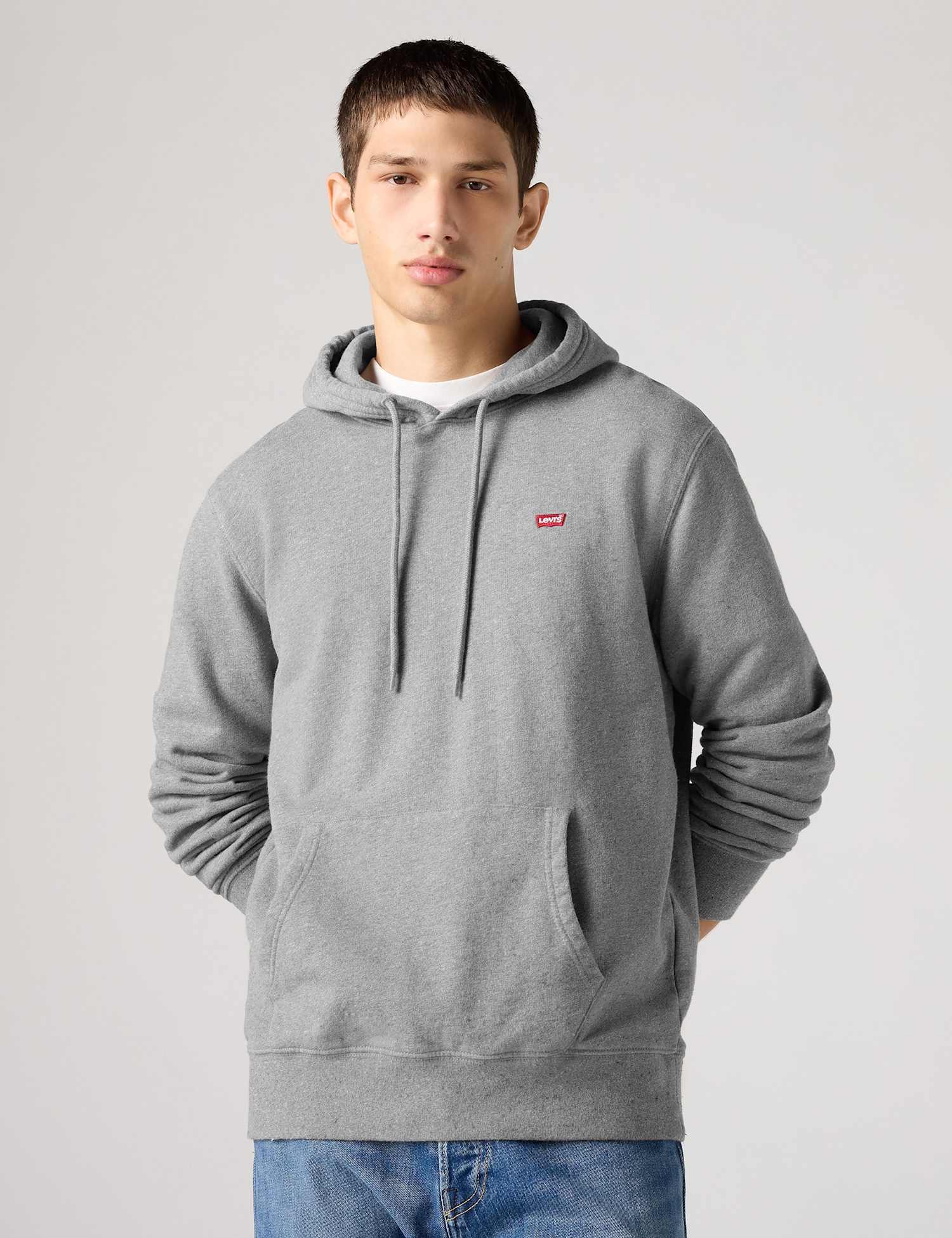 Levi's Regular Fit Pure Cotton Hoodie Grey