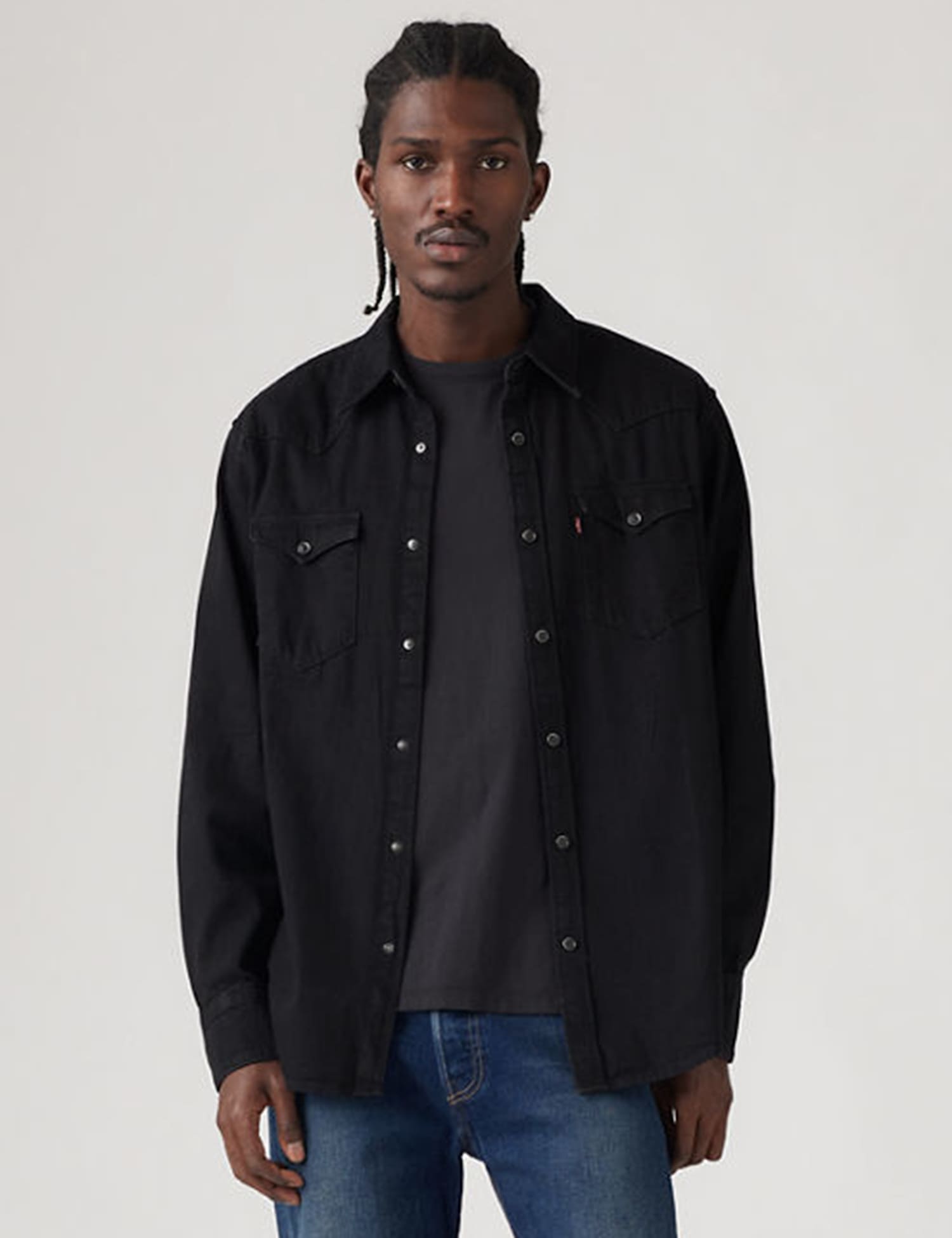 Levi's Regular Fit Denim Western Shirt Black