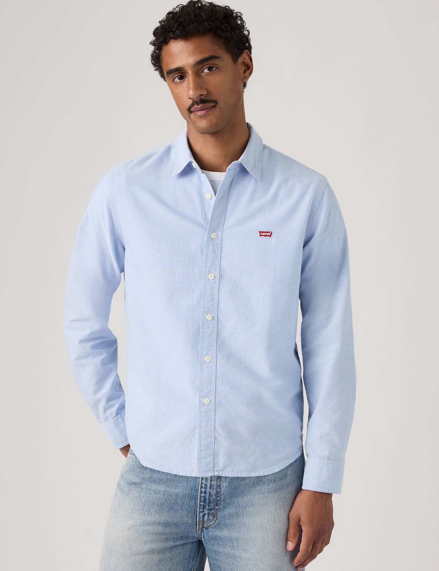 Levi's Regular Fit Pure Cotton Oxford Shirt Light Blue