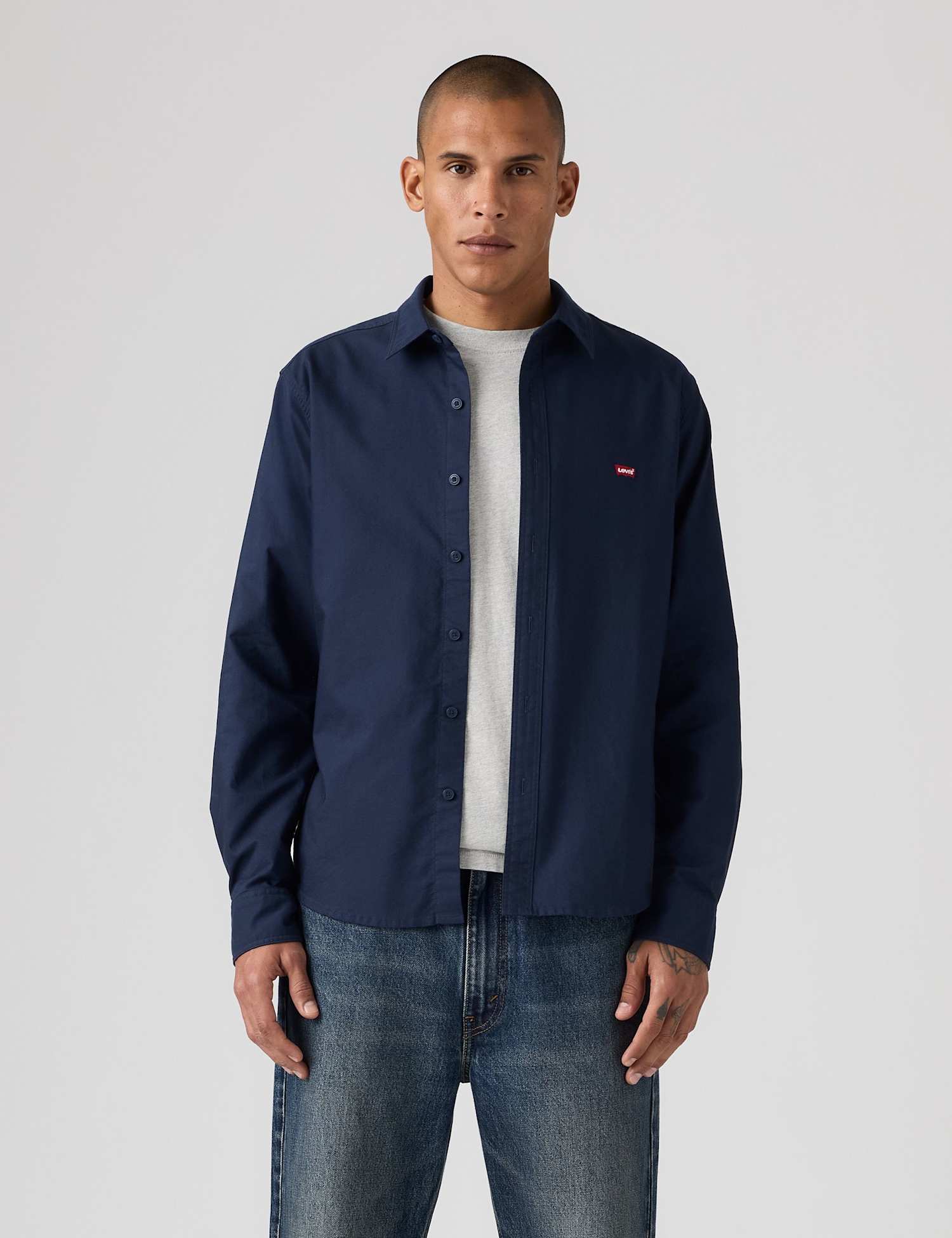 Levi's Regular Fit Pure Cotton Oxford Shirt Navy