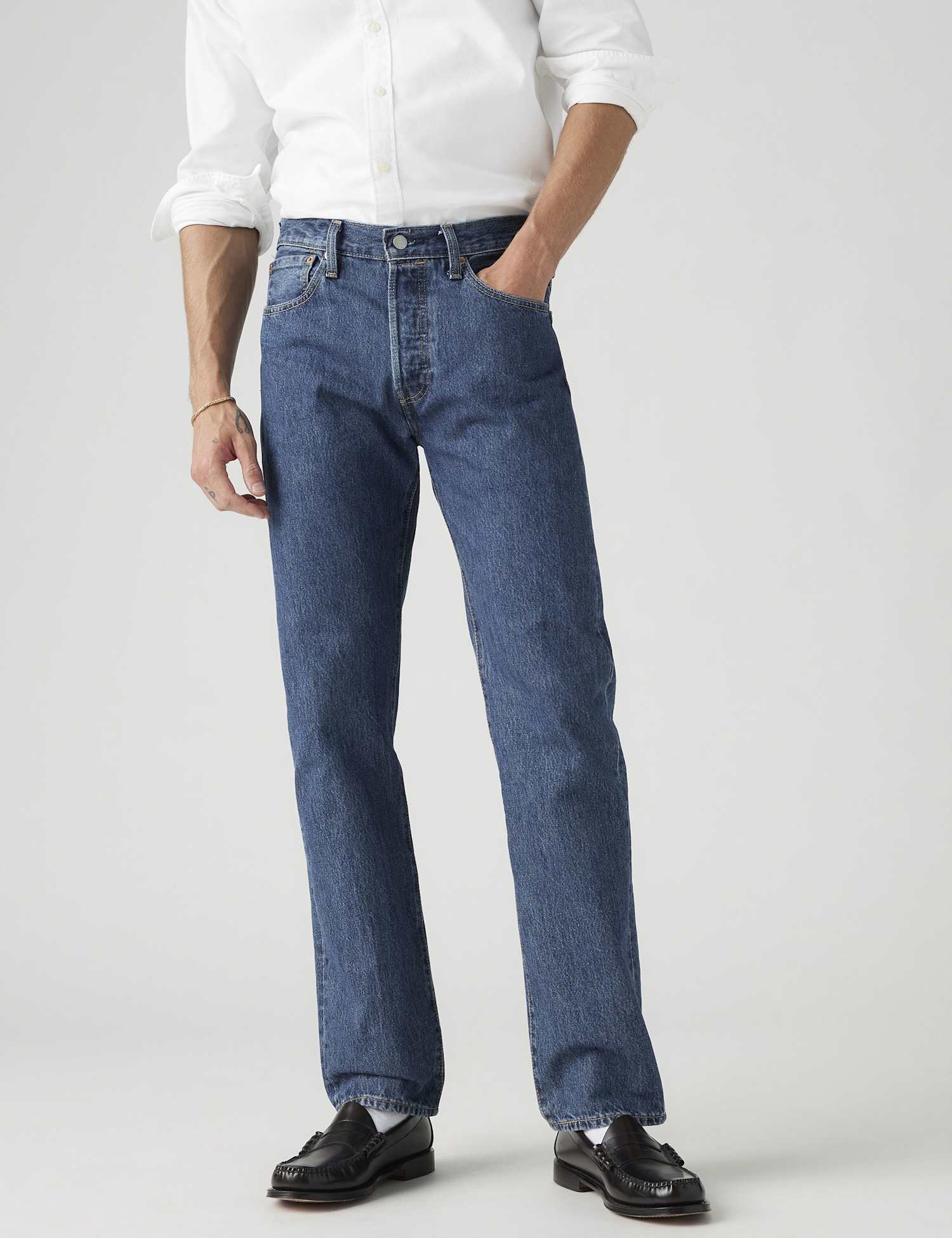 Levi's 501� Straight Fit Jeans Blue Denim