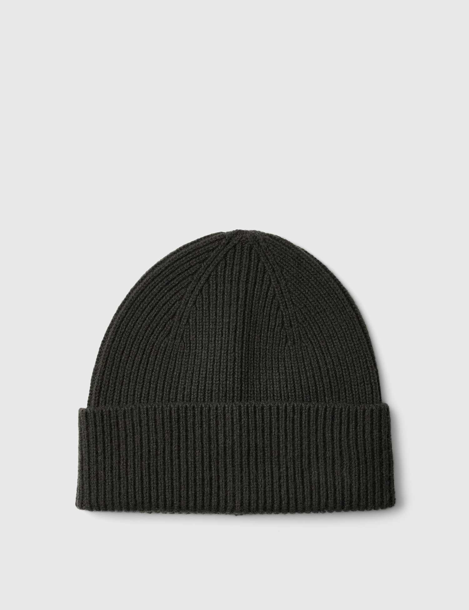 Selected Pure Merino Wool Beanie Hat Grey