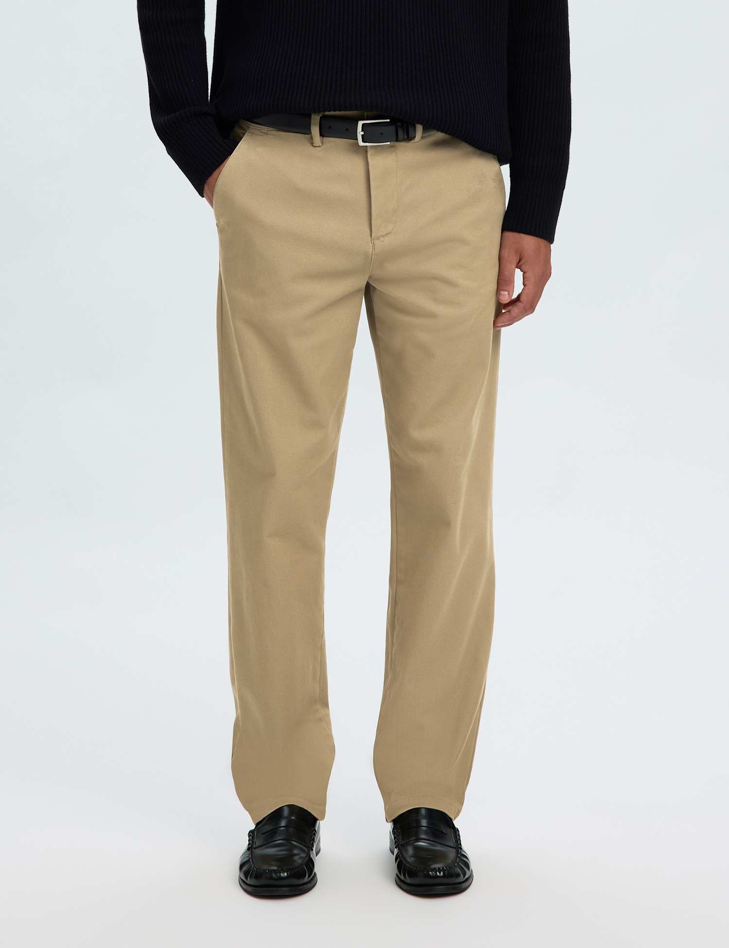 Selected Straight Fit Cotton Rich Twill Chinos Sand