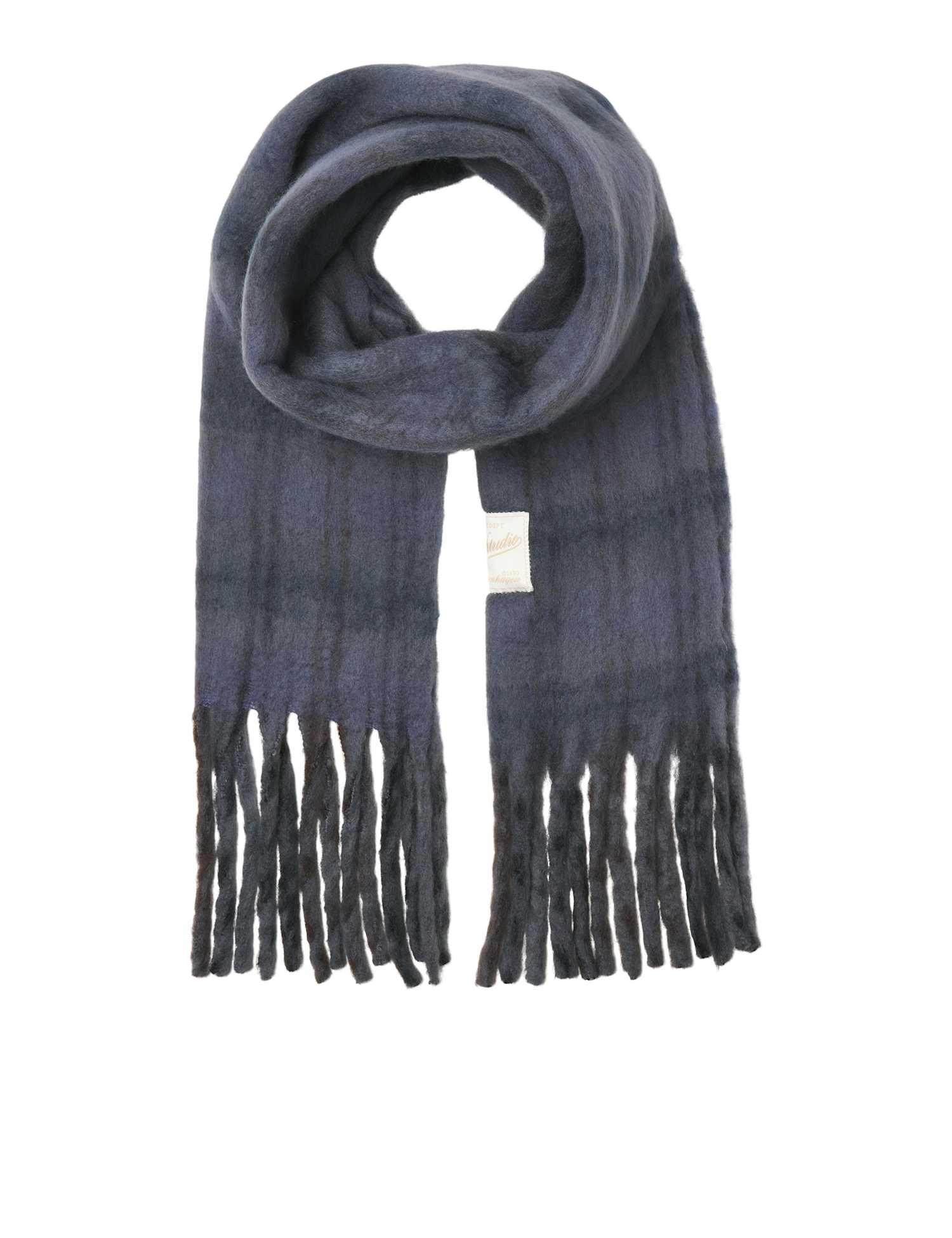 JACK & JONES Checked Scarf Grey
