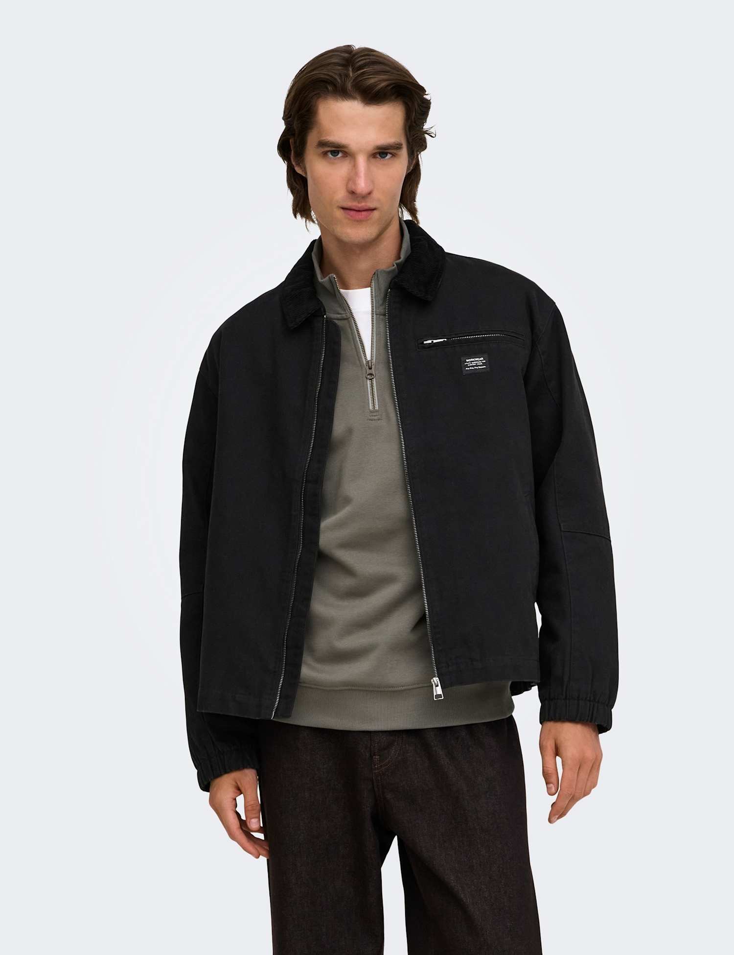 ONLY & SONS Canvas Harrington Jacket Black