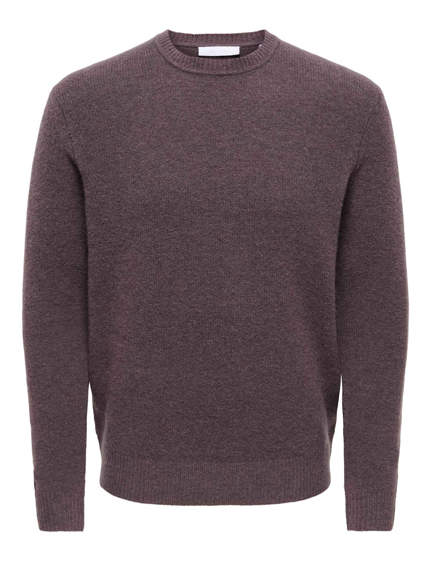 ONLY & SONS Cosy Long Sleeve Wool Jumper Purple
