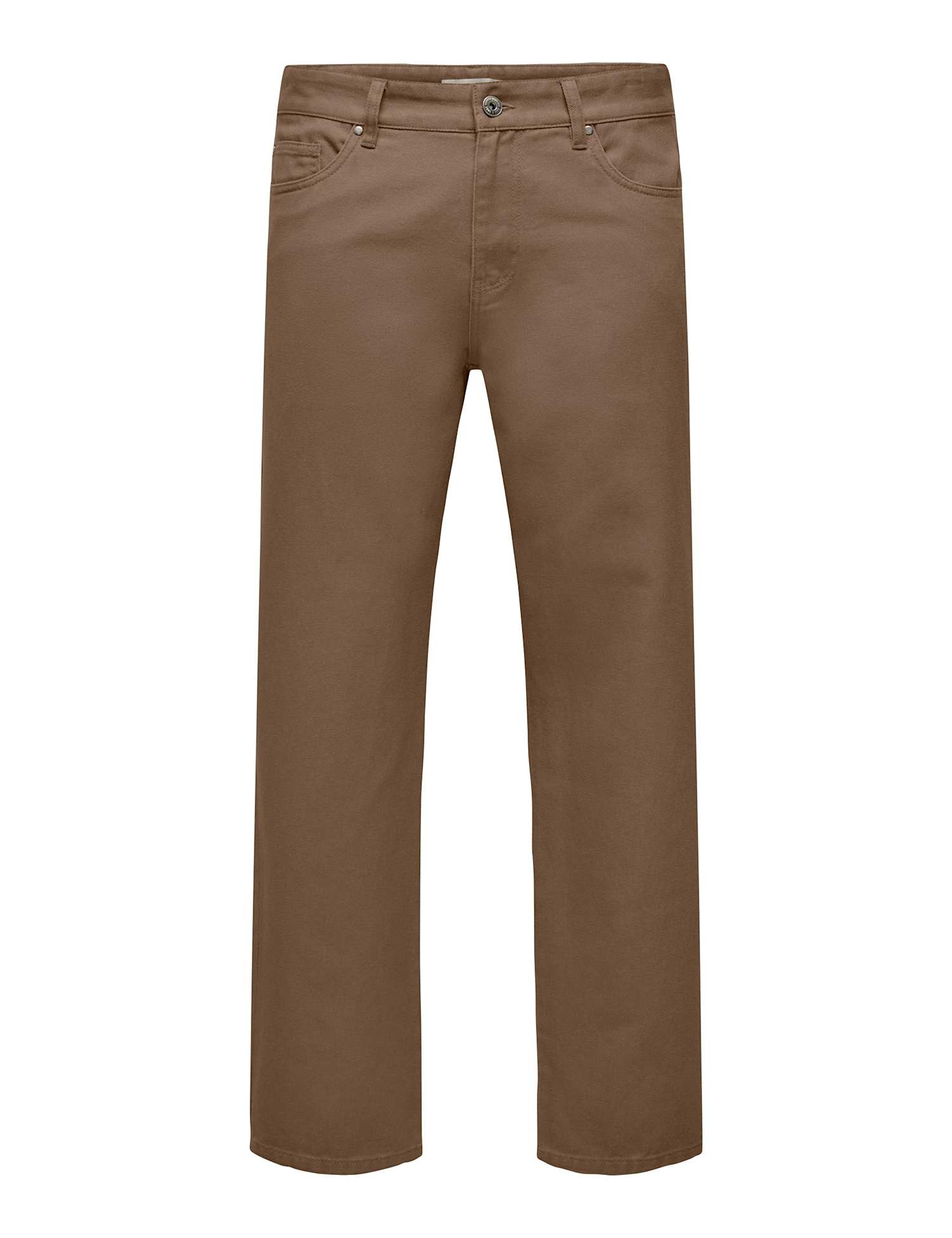 ONLY & SONS Regular Fit Twill Chinos Brown