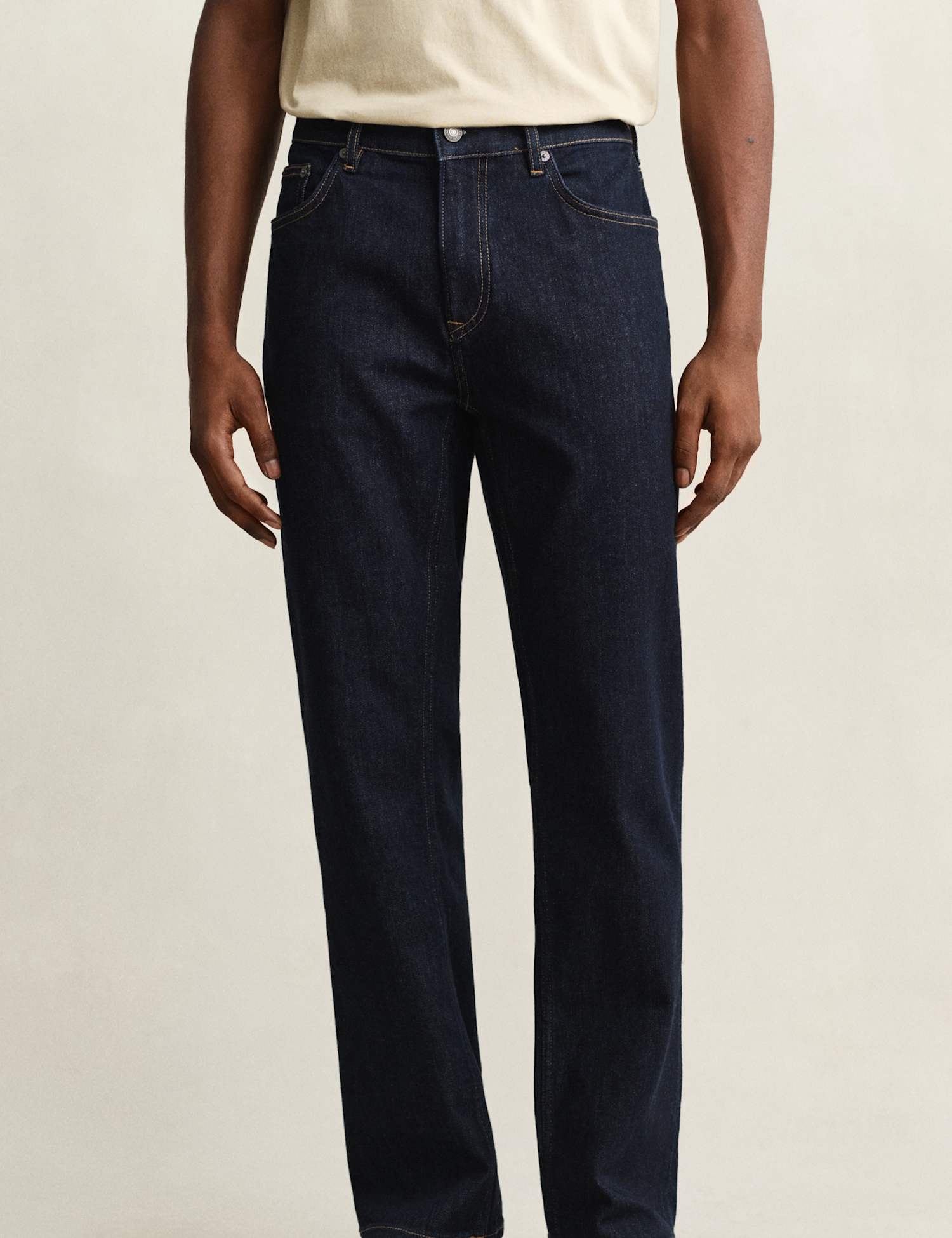 GANT Regular Fit Clean Wash 5 Pocket Jeans Dark Navy