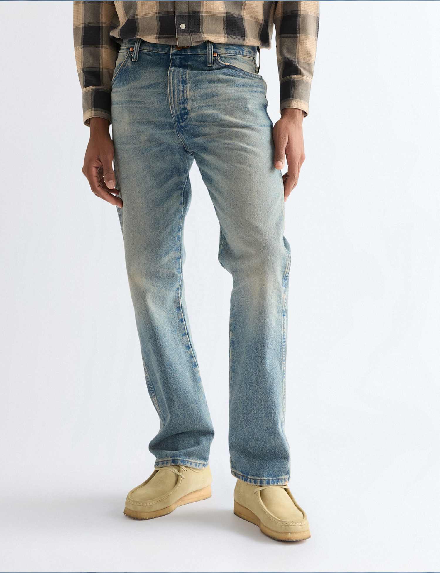 Wrangler 13MWZ Tapered Fit 5 Pocket Jeans Denim