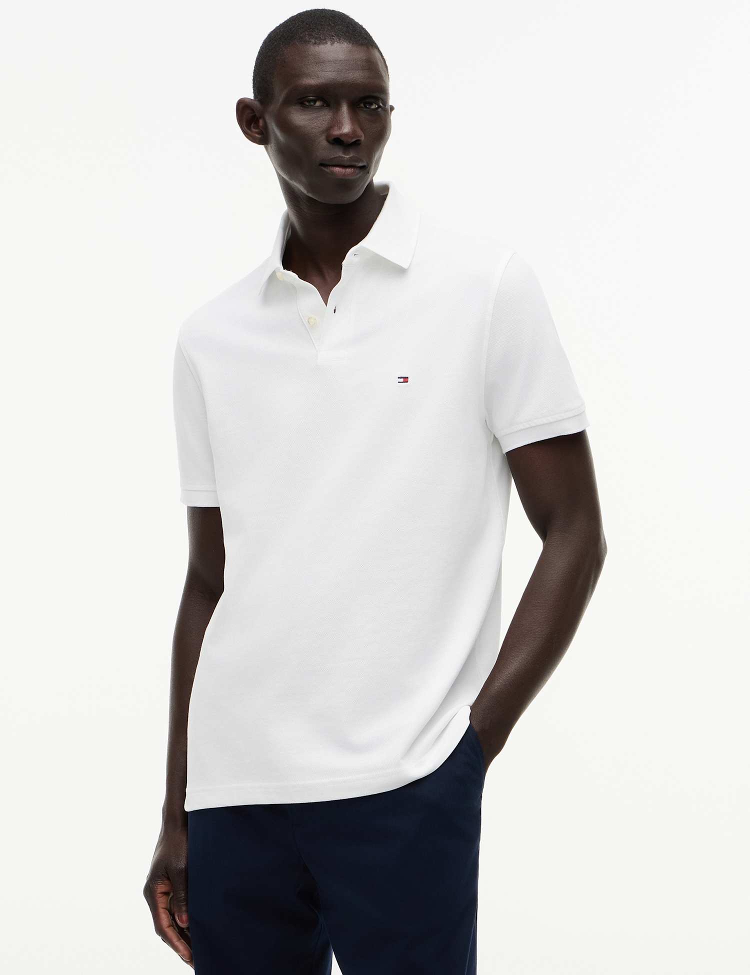 Tommy Hilfiger 1985 Cotton Rich Pique Polo Shirt White