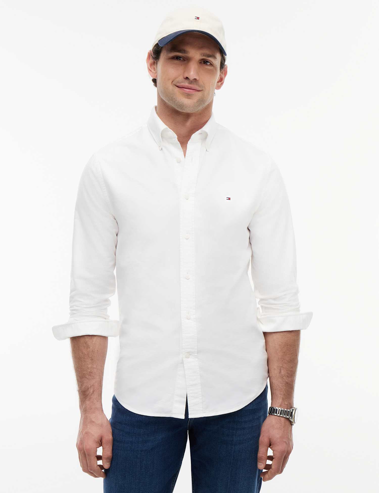 Tommy Hilfiger Heritage Pure Cotton Oxford Shirt White