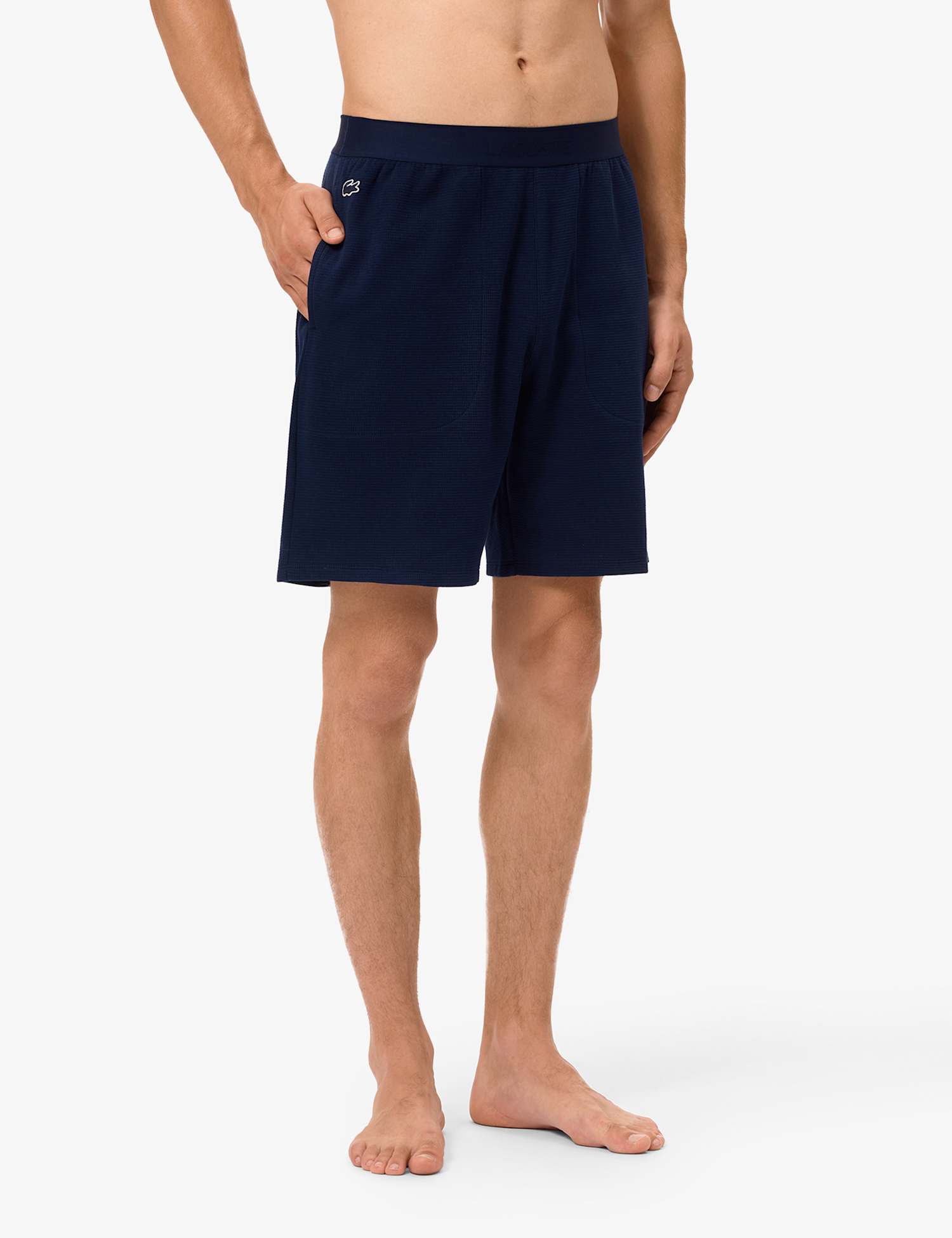 Lacoste Pure Cotton Waffle Loungewear Shorts Navy