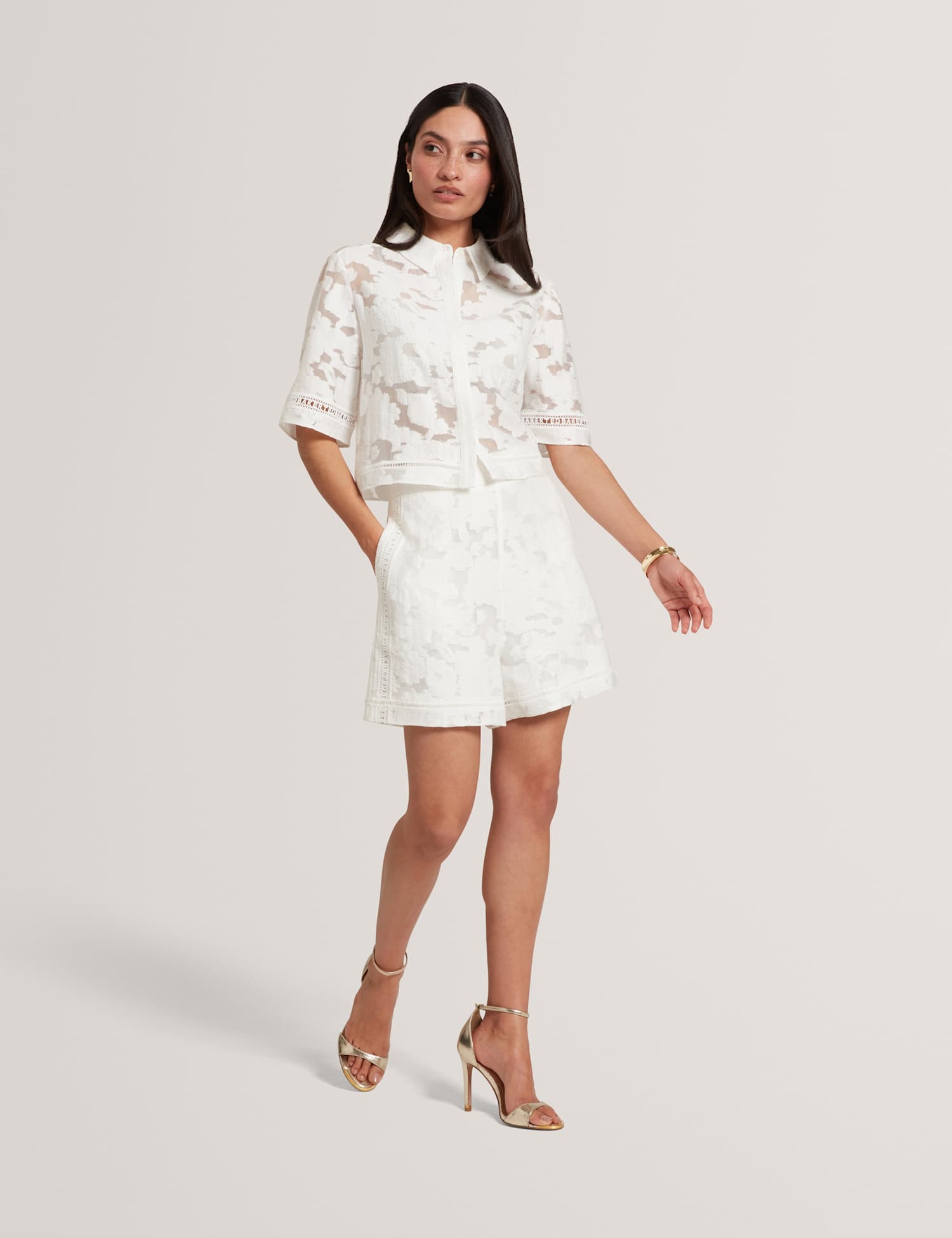 Ted Baker Textured Shorts White