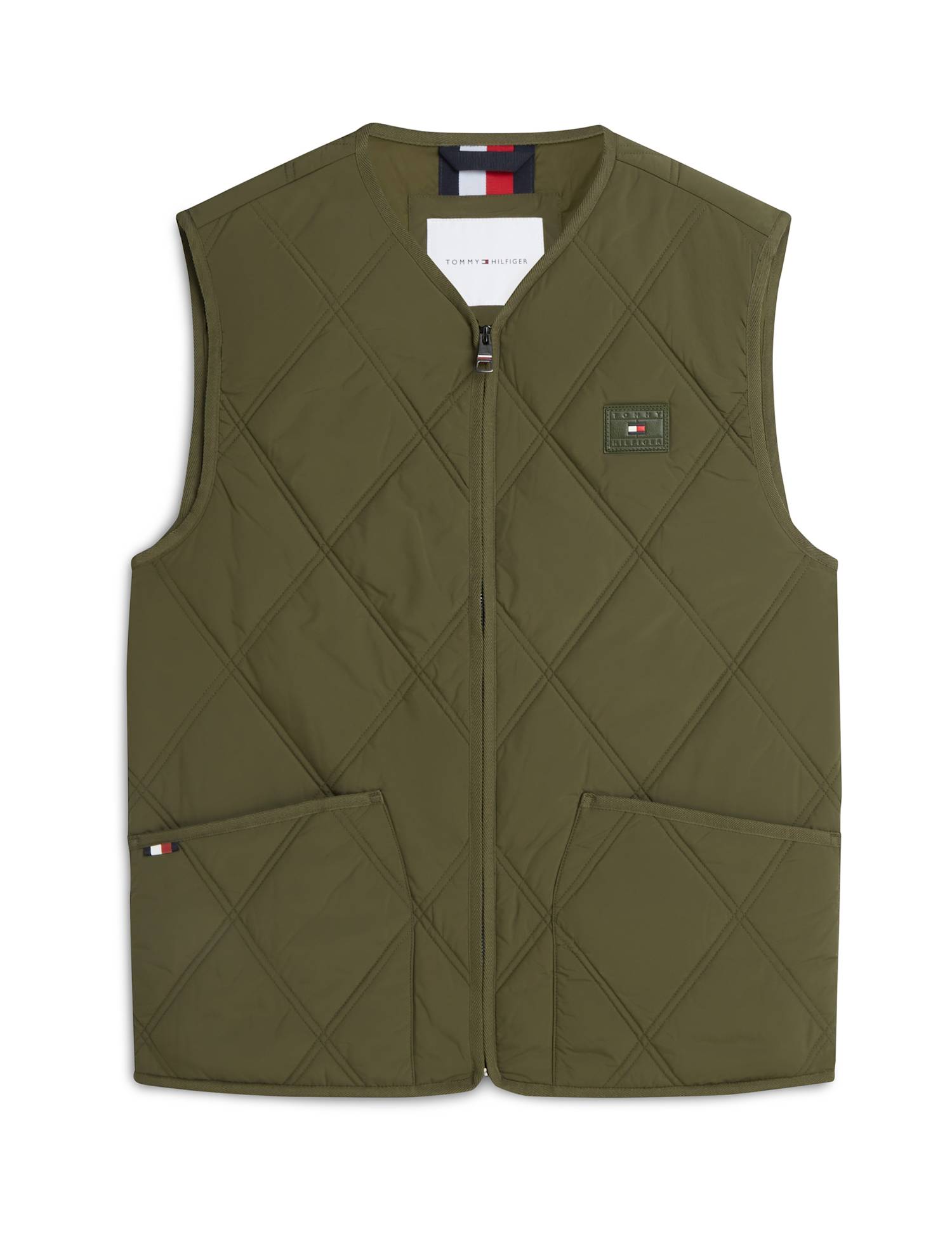 Tommy Hilfiger Diamond Quilted Gilet Khaki
