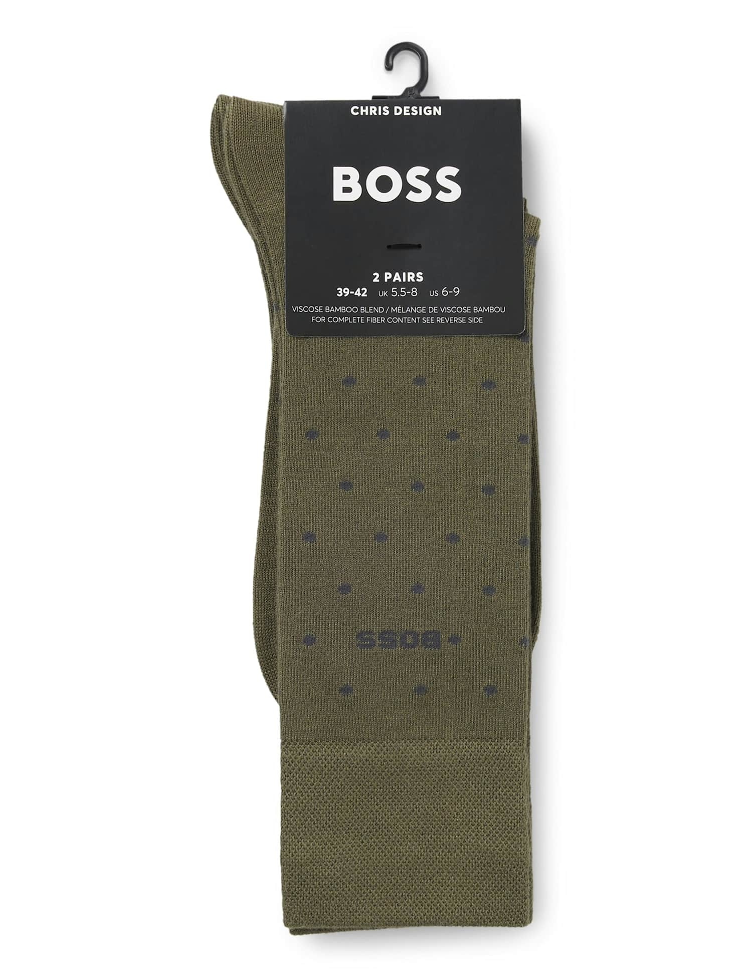 Boss 2 Pack Spot Socks Khaki