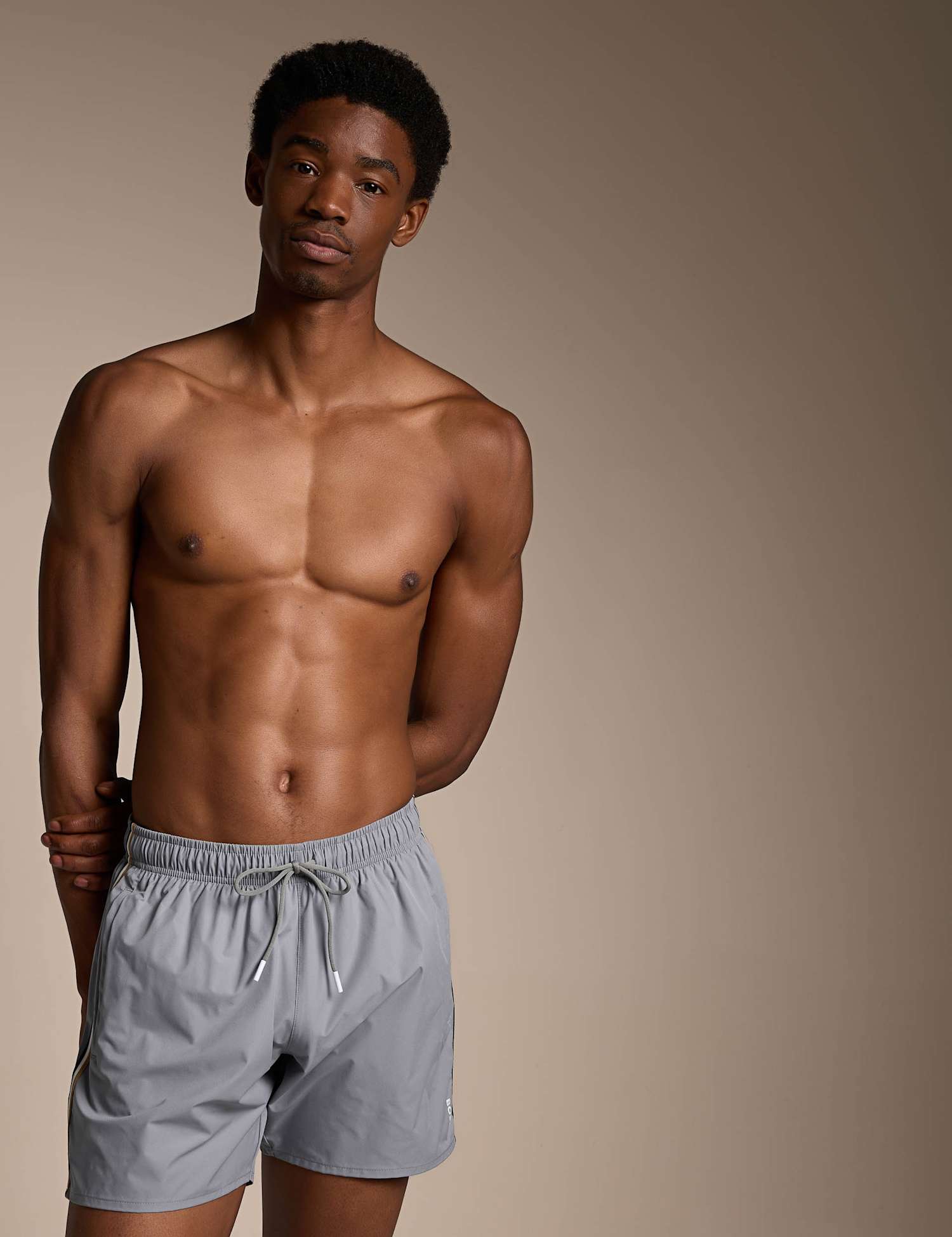 Boss Iconic Pocketed Swim Shorts Grey