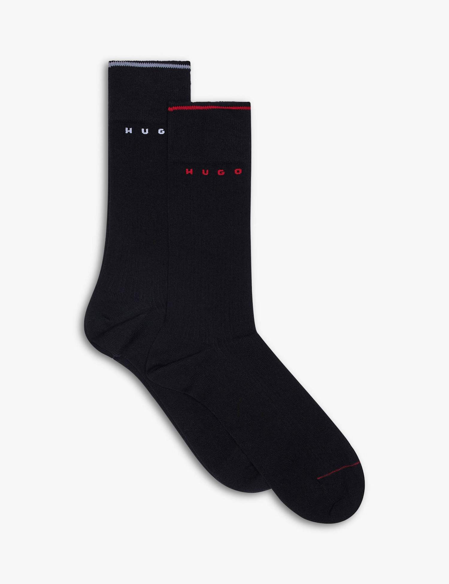 Hugo 2 Pack Cotton Blend Socks Black