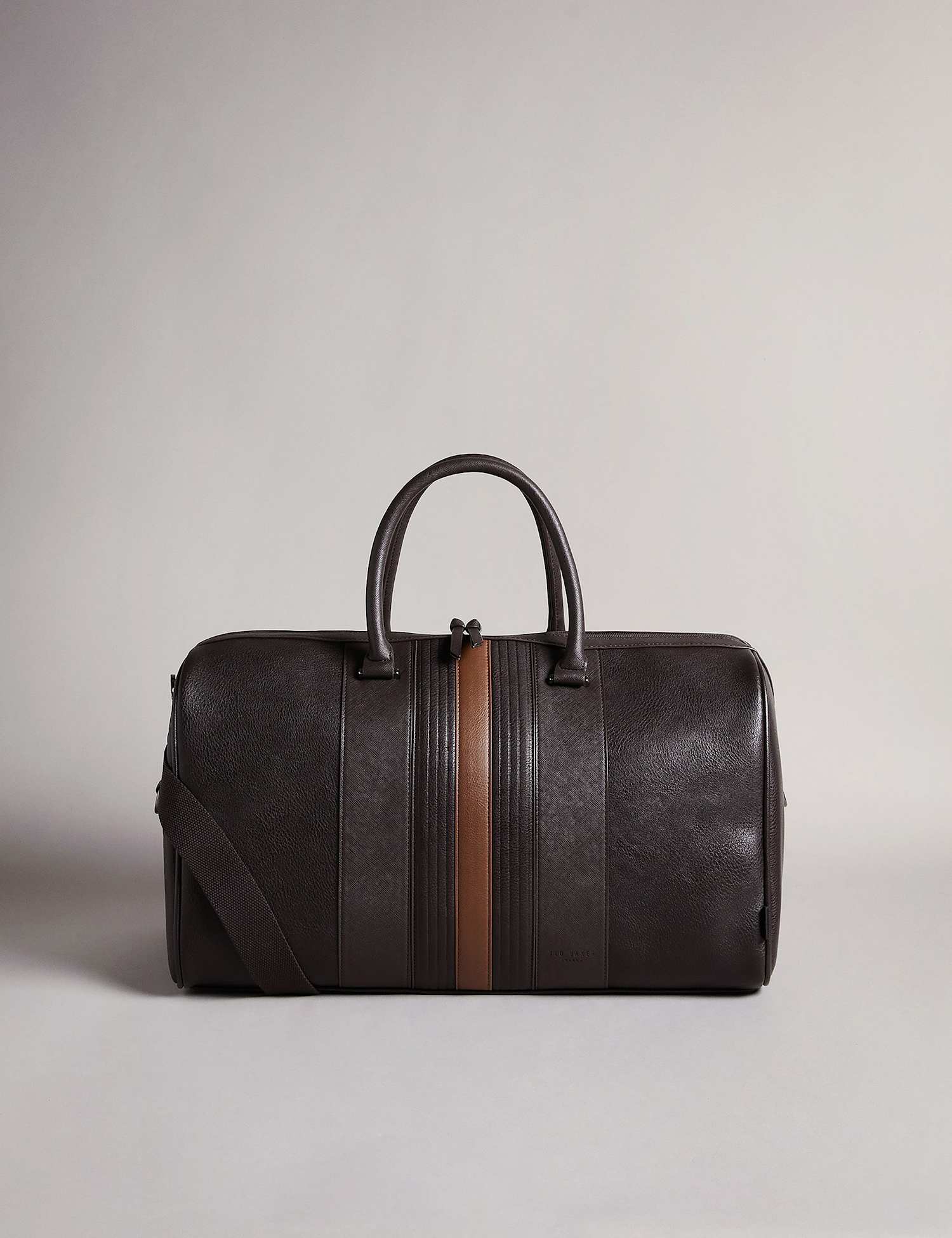 Ted Baker Striped Weekend Bag Brown
