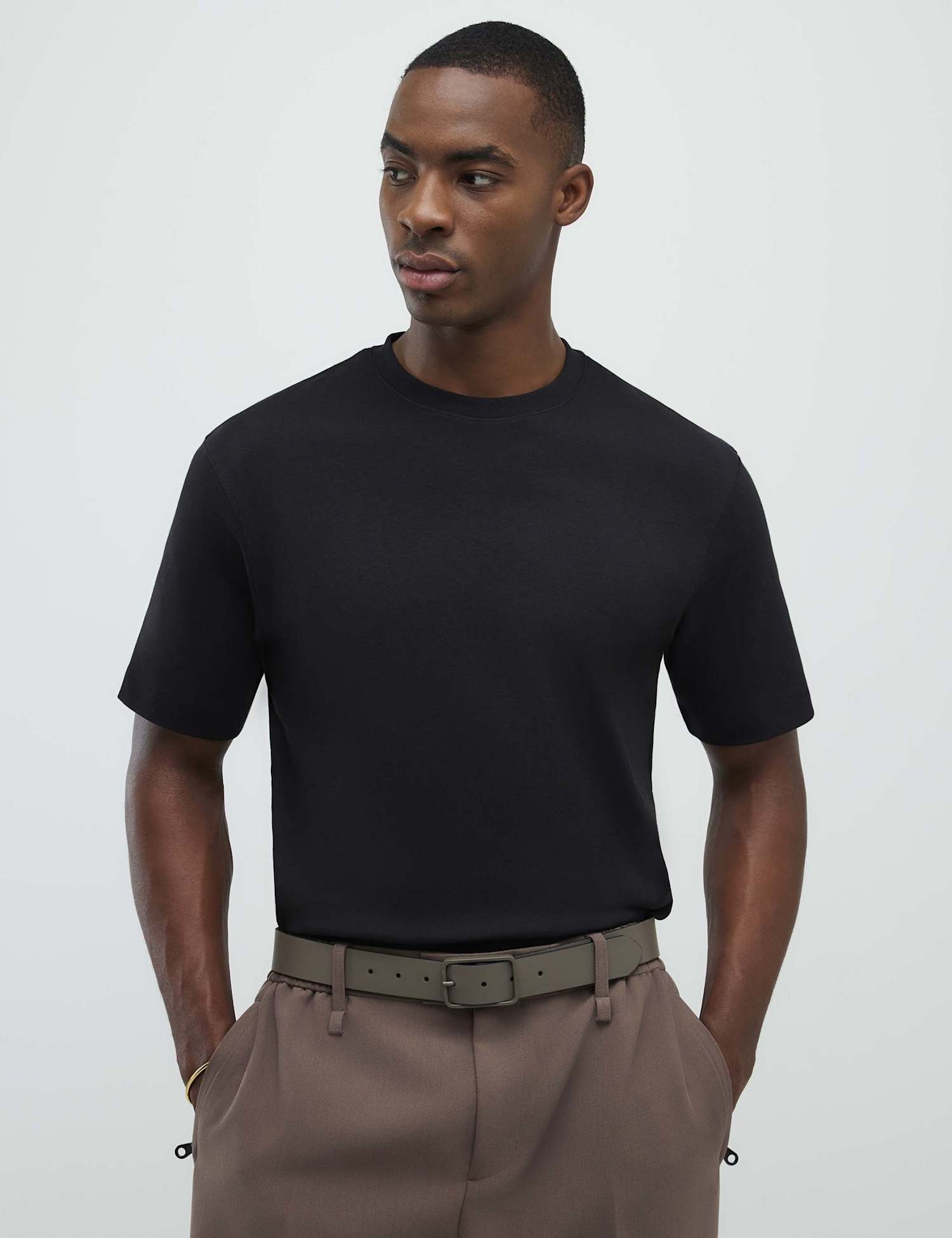 River Island Muscle Fit Pure Cotton T-Shirt Black