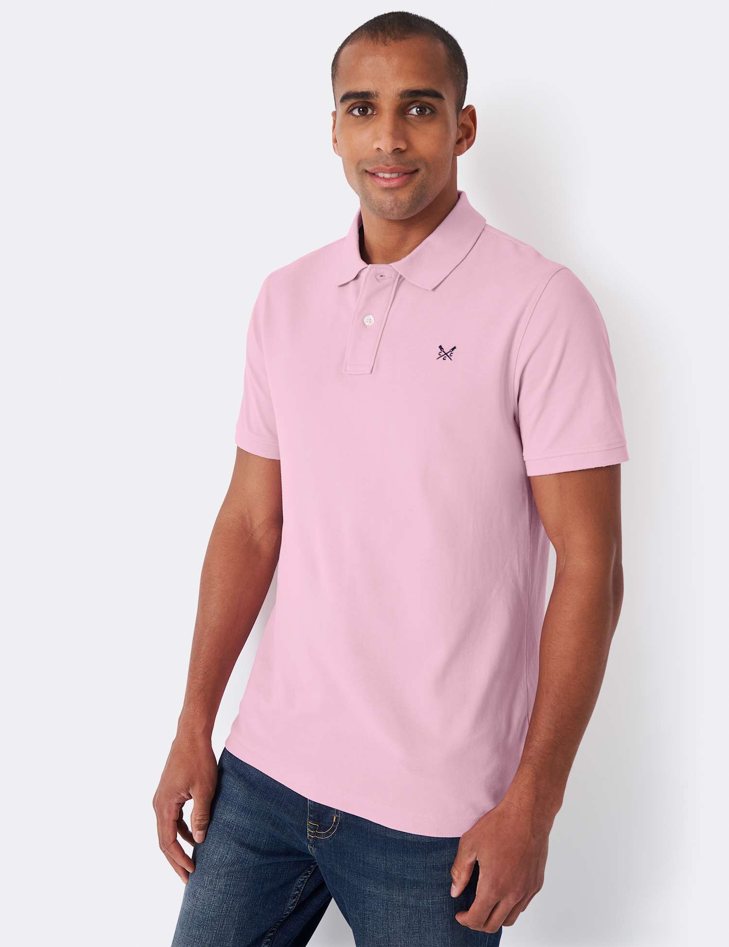 Crew Clothing Pure Cotton Piqu� Polo Shirt Light Pink