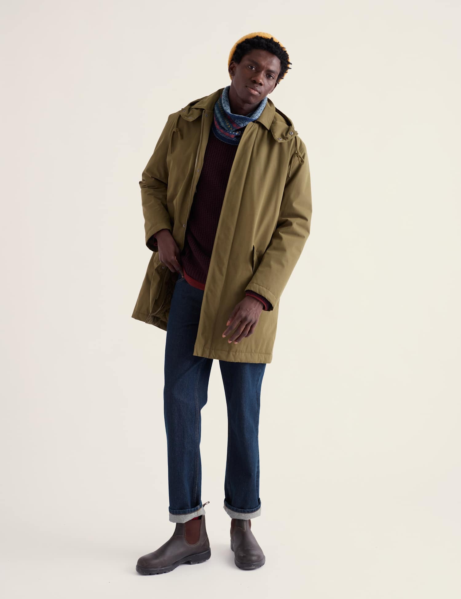 Seasalt Cornwall Stone Wave Waterproof Cotton Blend Coat Green