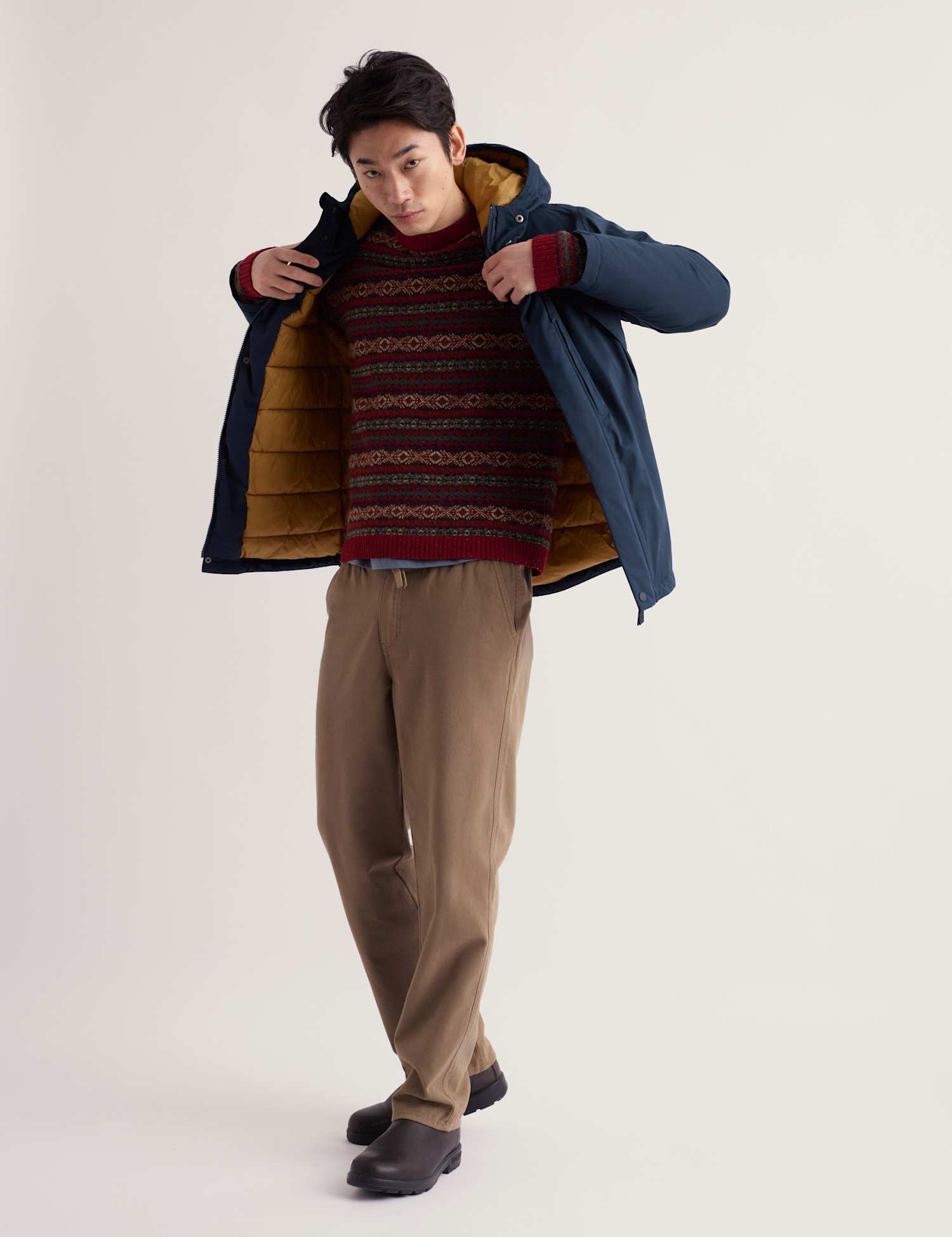 Seasalt Cornwall Cotton Blend Coat Navy