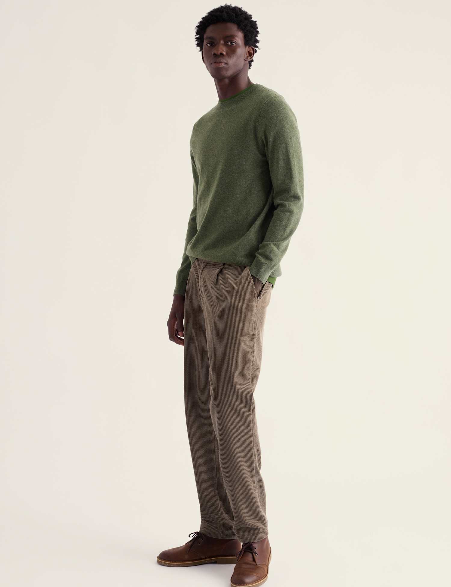 Seasalt Cornwall Prow Merino Wool Rich Crew Neck Jumper Olive