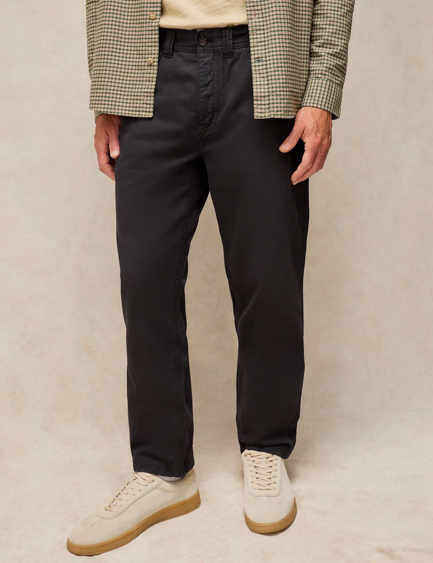 White Stuff Pure Cotton Casual Trousers Black