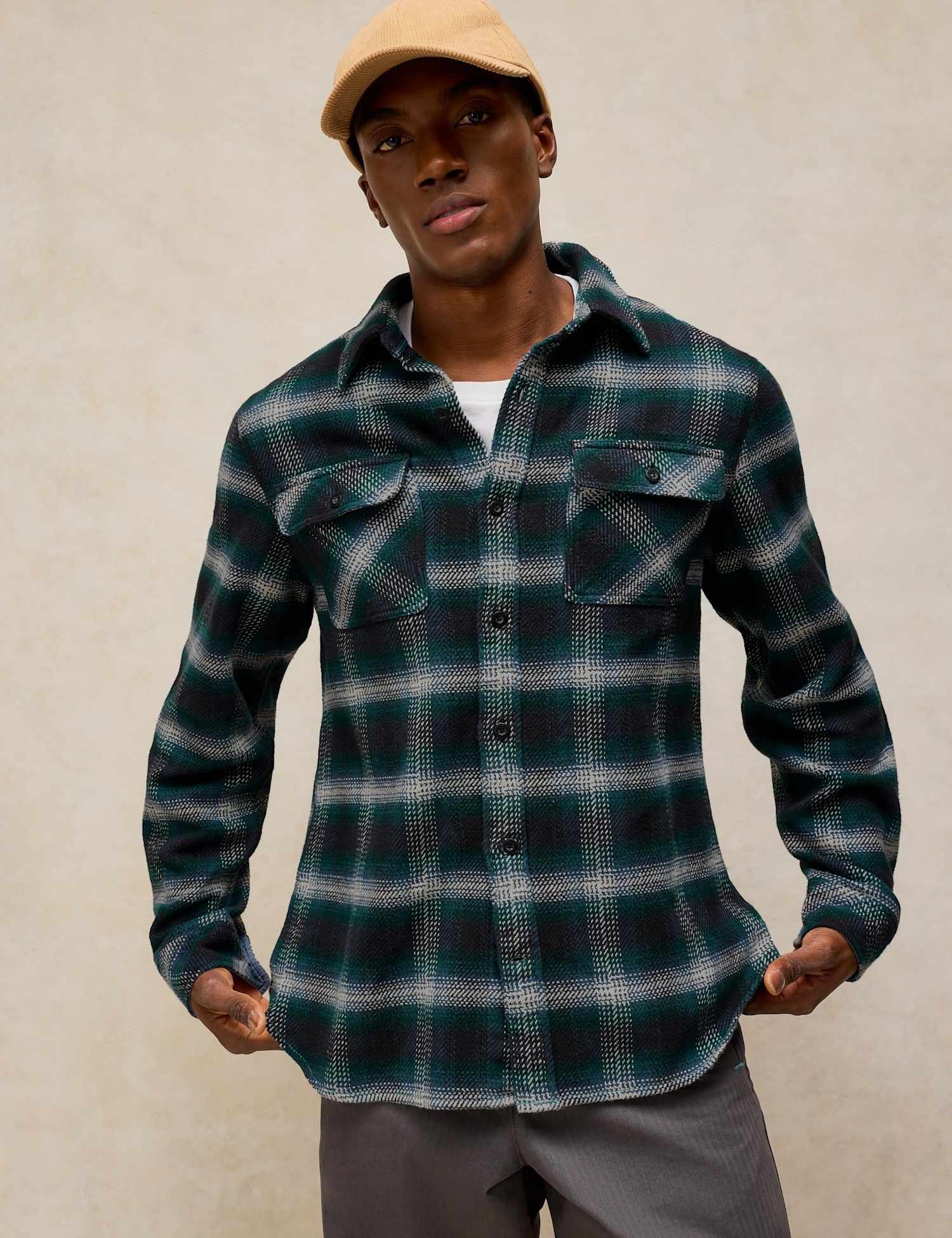White Stuff Pure Cotton Darwen Check Shirt Teal