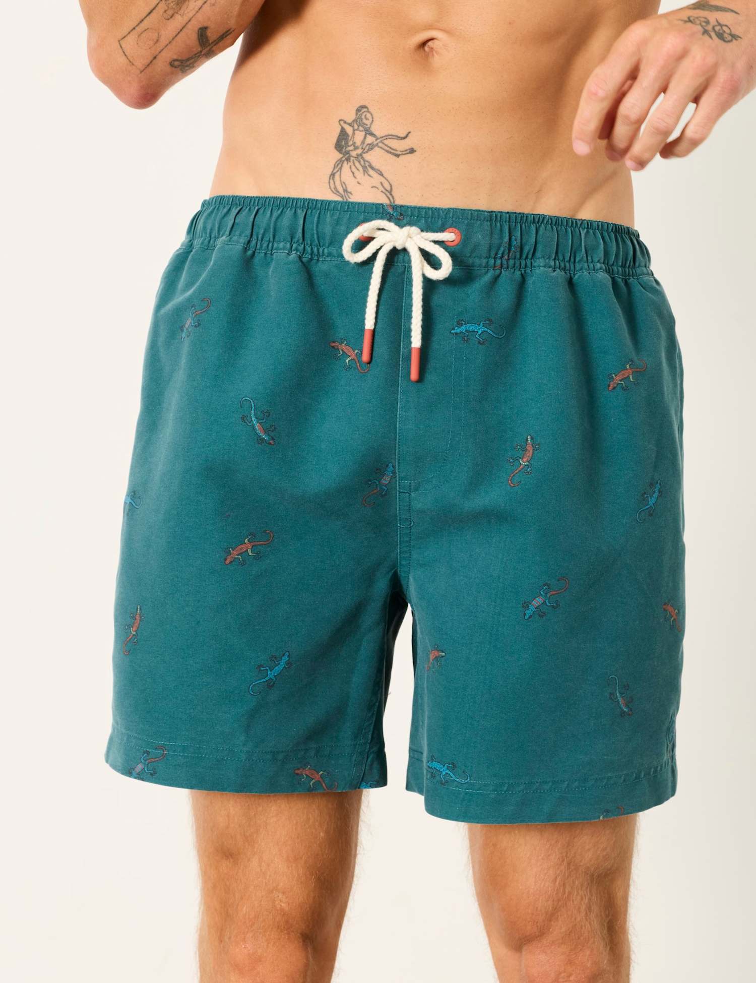 FatFace Graphic Swim Shorts Teal Mix