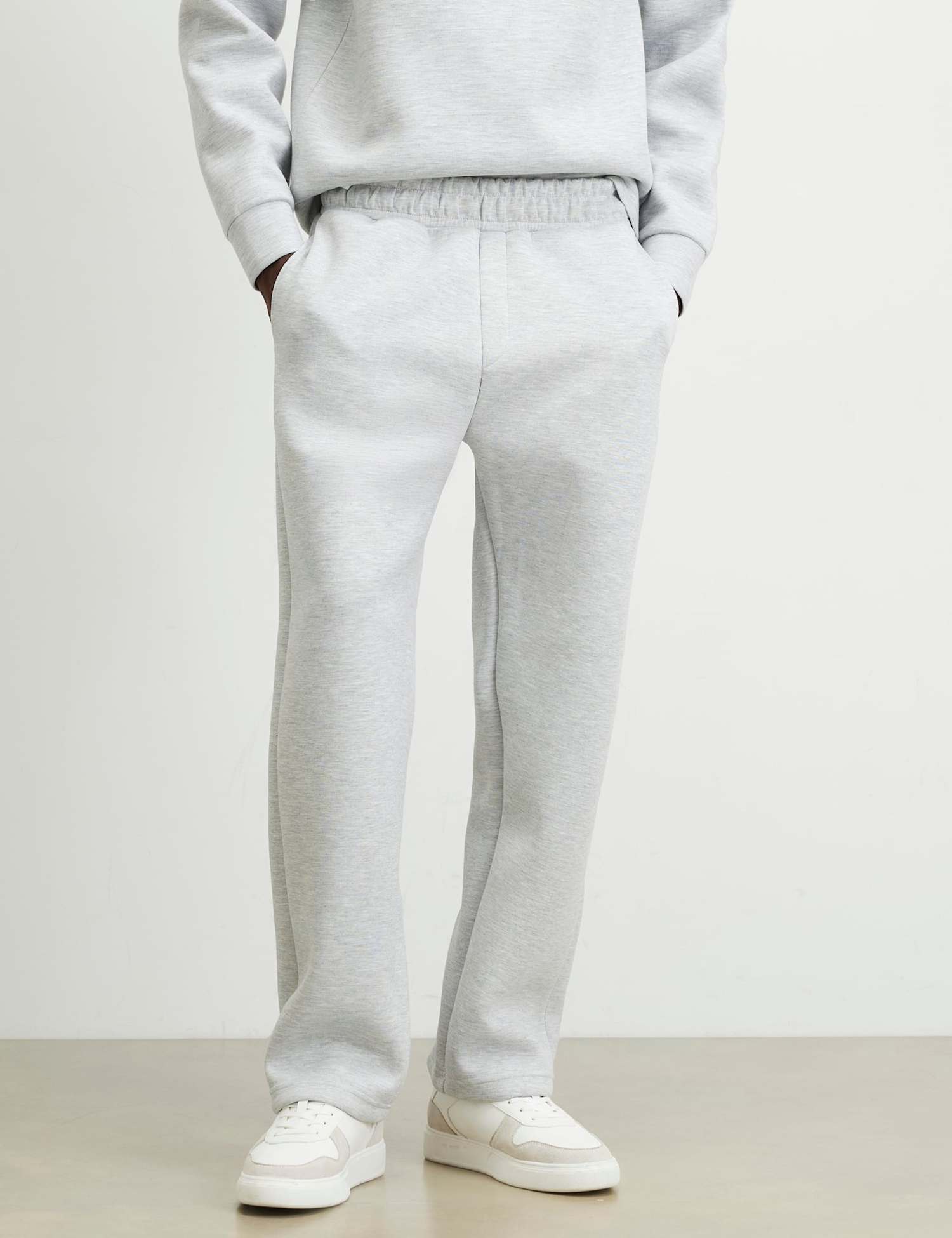 River Island Elasticated Waist Pure Cotton Joggers Grey Marl