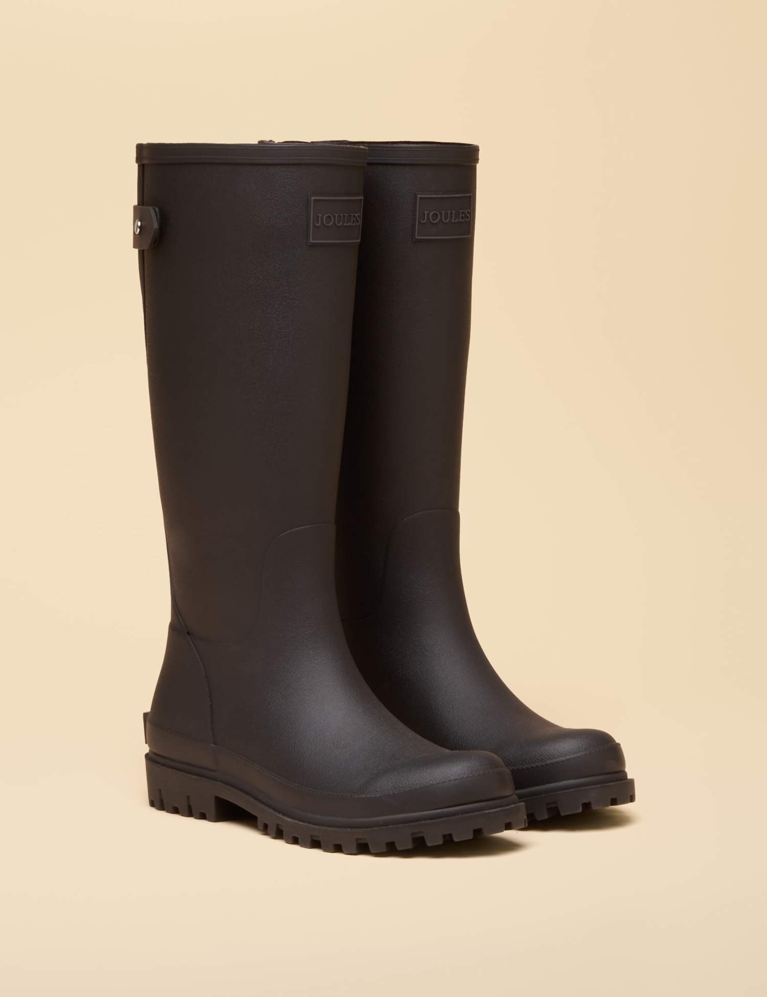 Joules Pull On Tall Wellington Boots Black