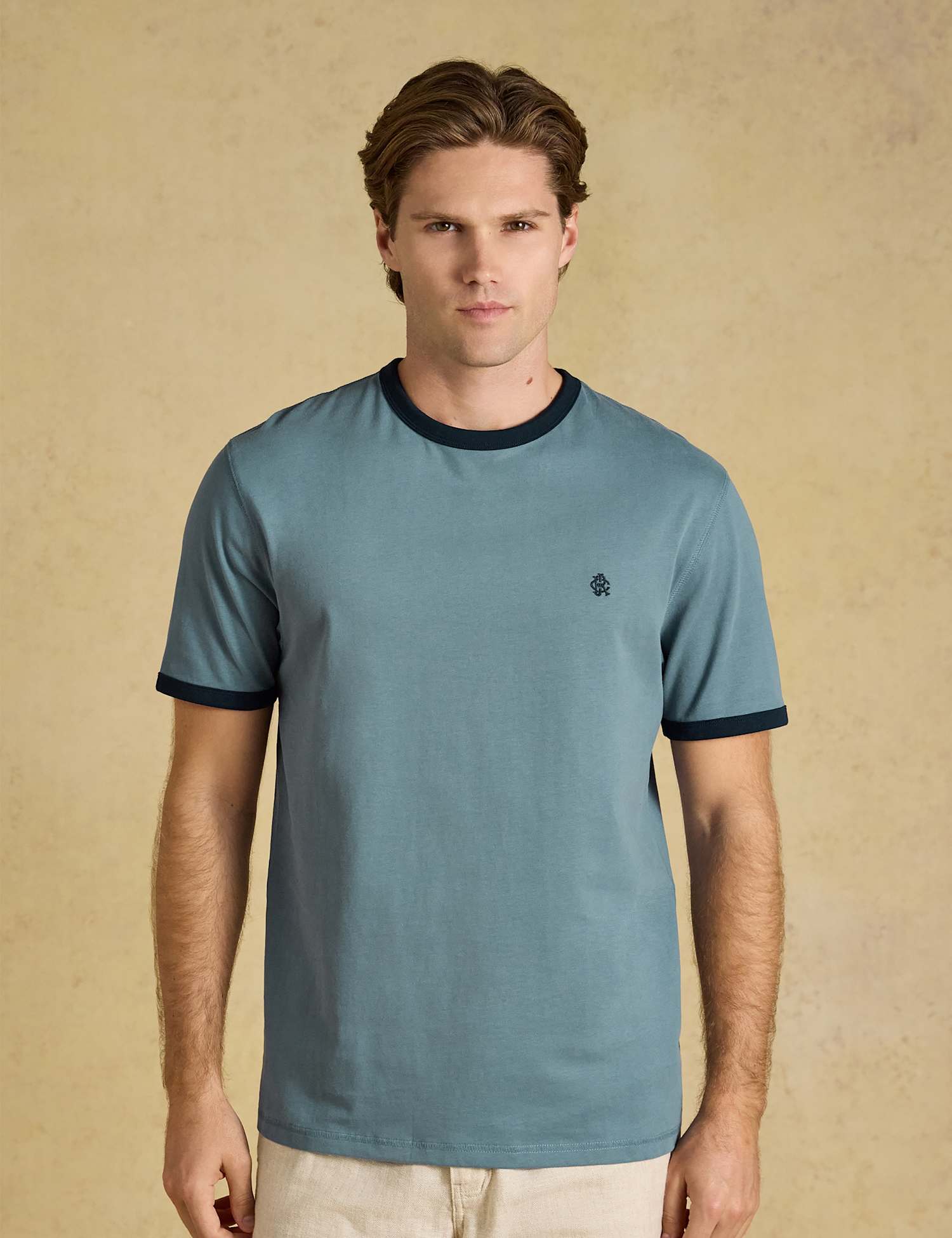 Joules Pure Cotton Crew Neck T-Shirt Blue