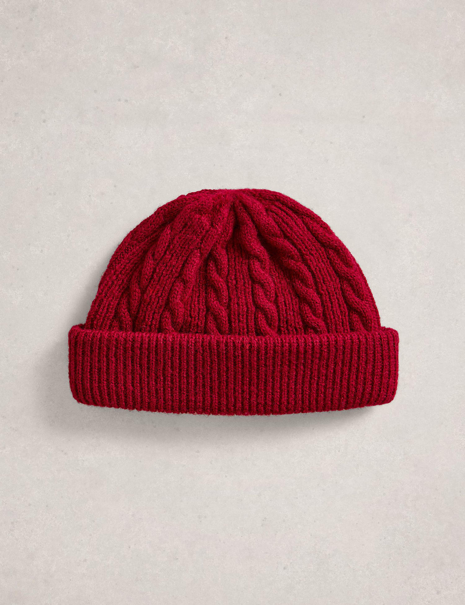 White Stuff Pure Lambswool Fisherman Beanie Hat Orange