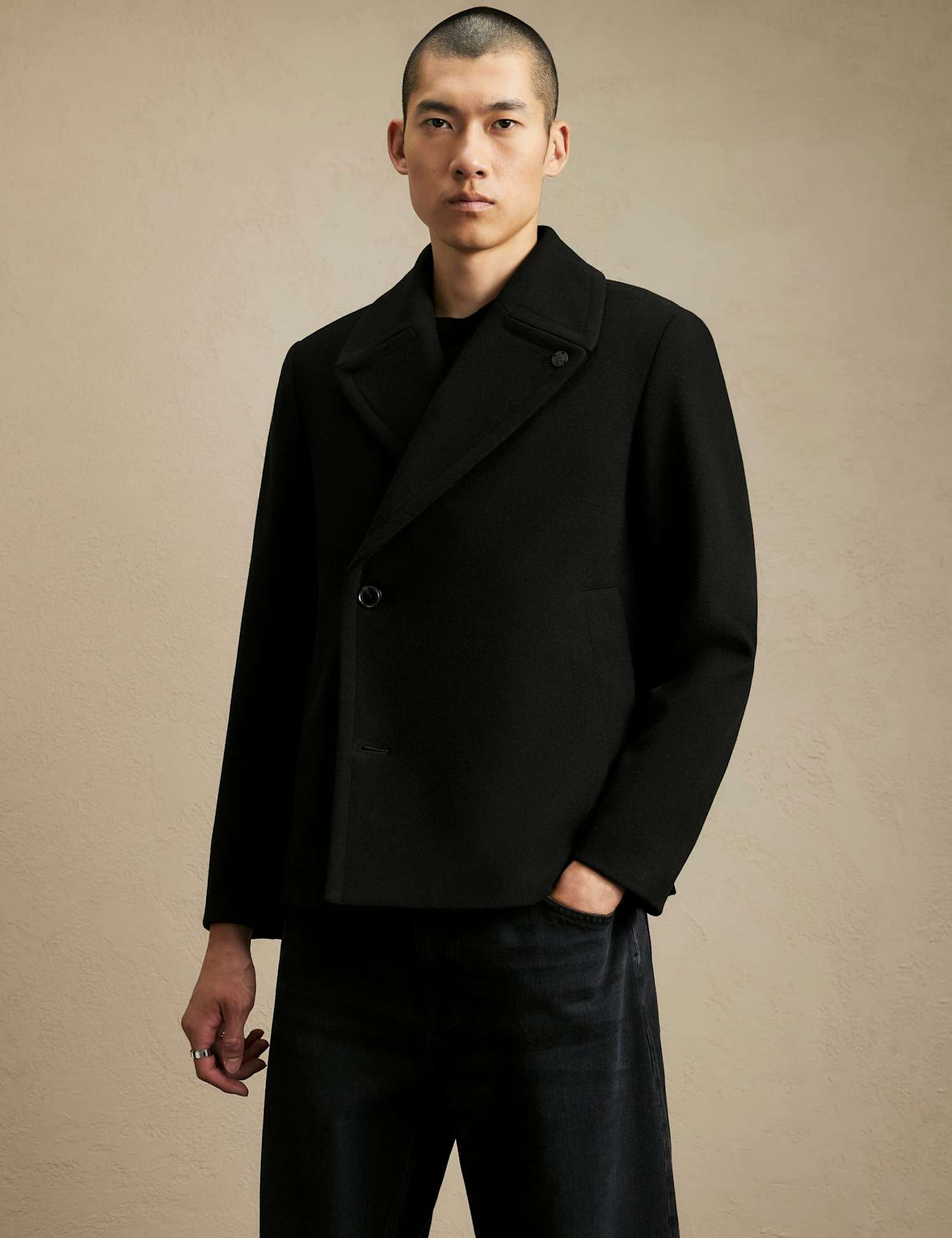River Island Peacoat Black