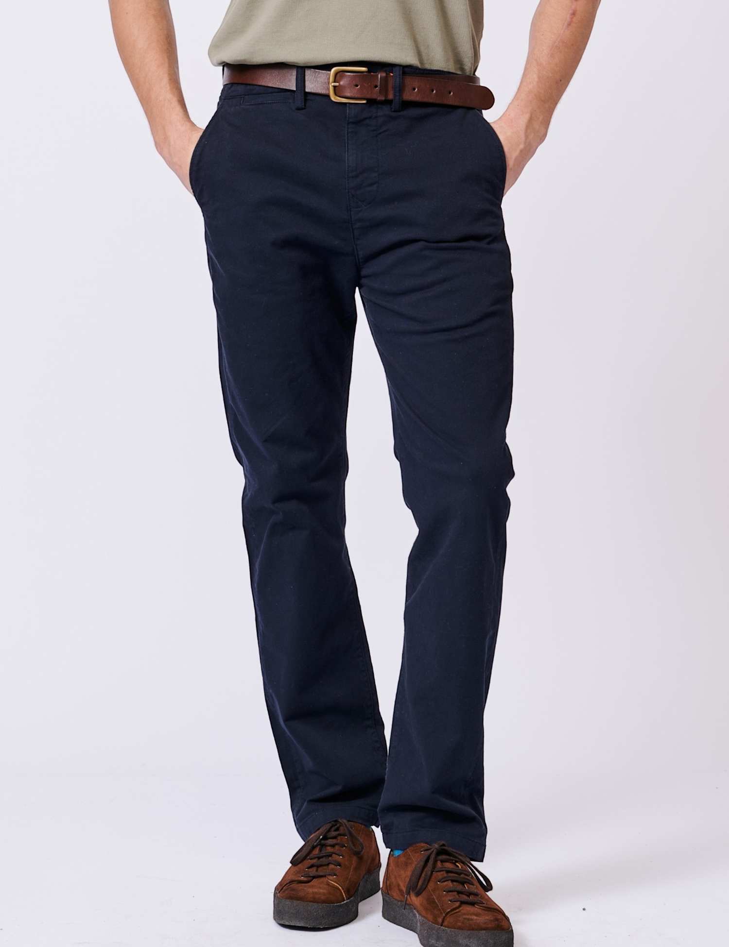 Aubin Slim Fit Stretch Chino Navy