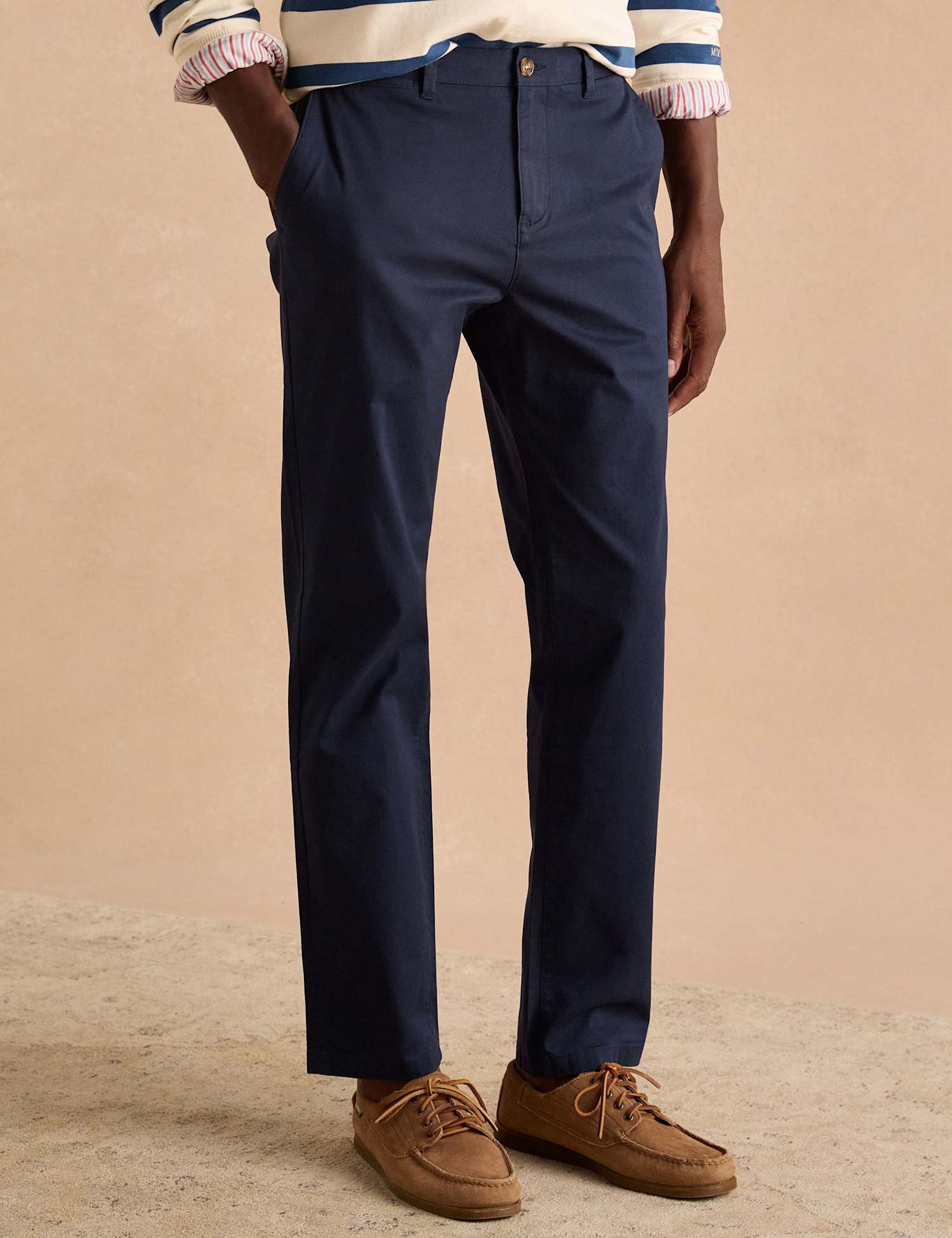 Joules Regular Fit Cotton Rich Chinos Navy