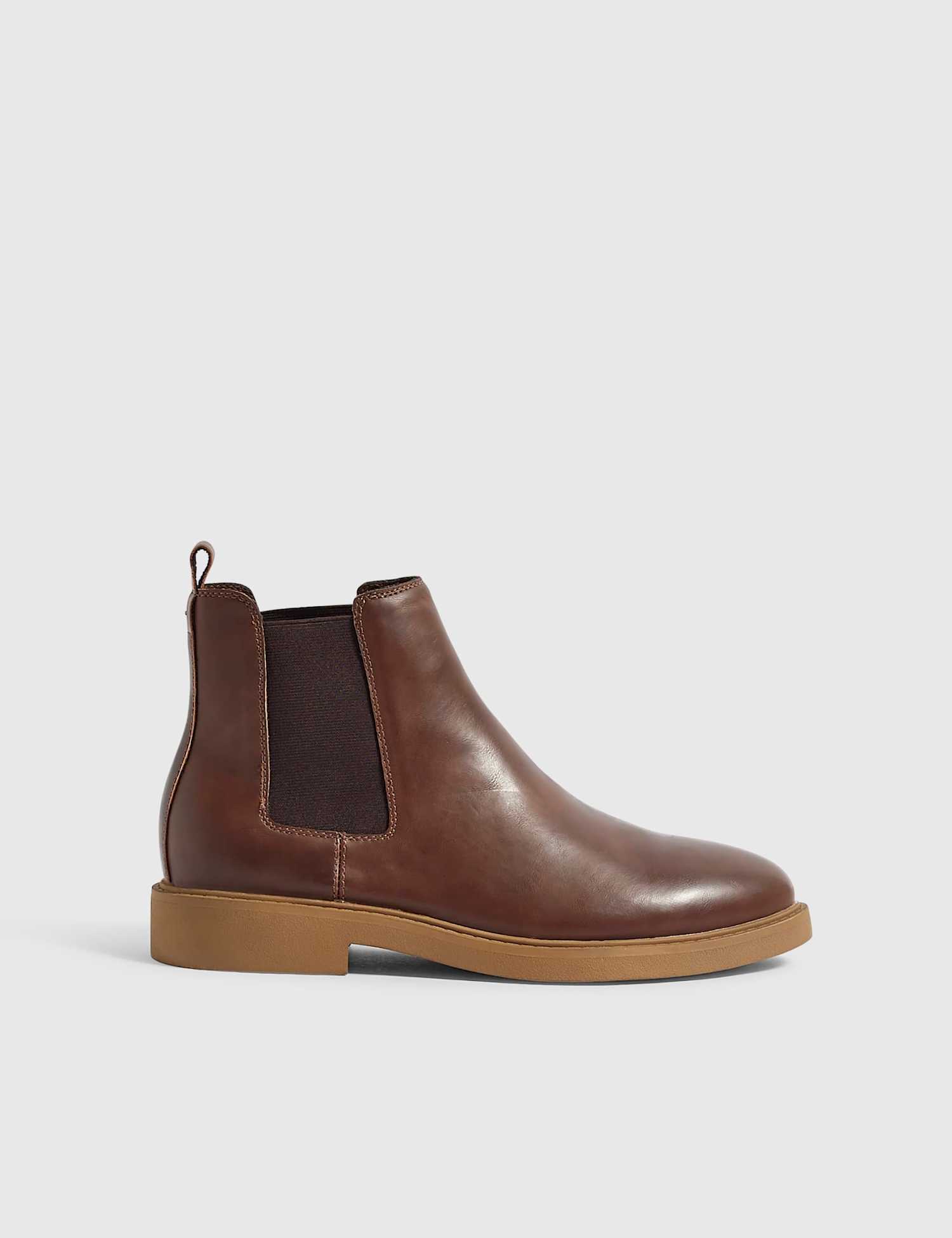 River Island Faux Leather Chelsea Boots Tan